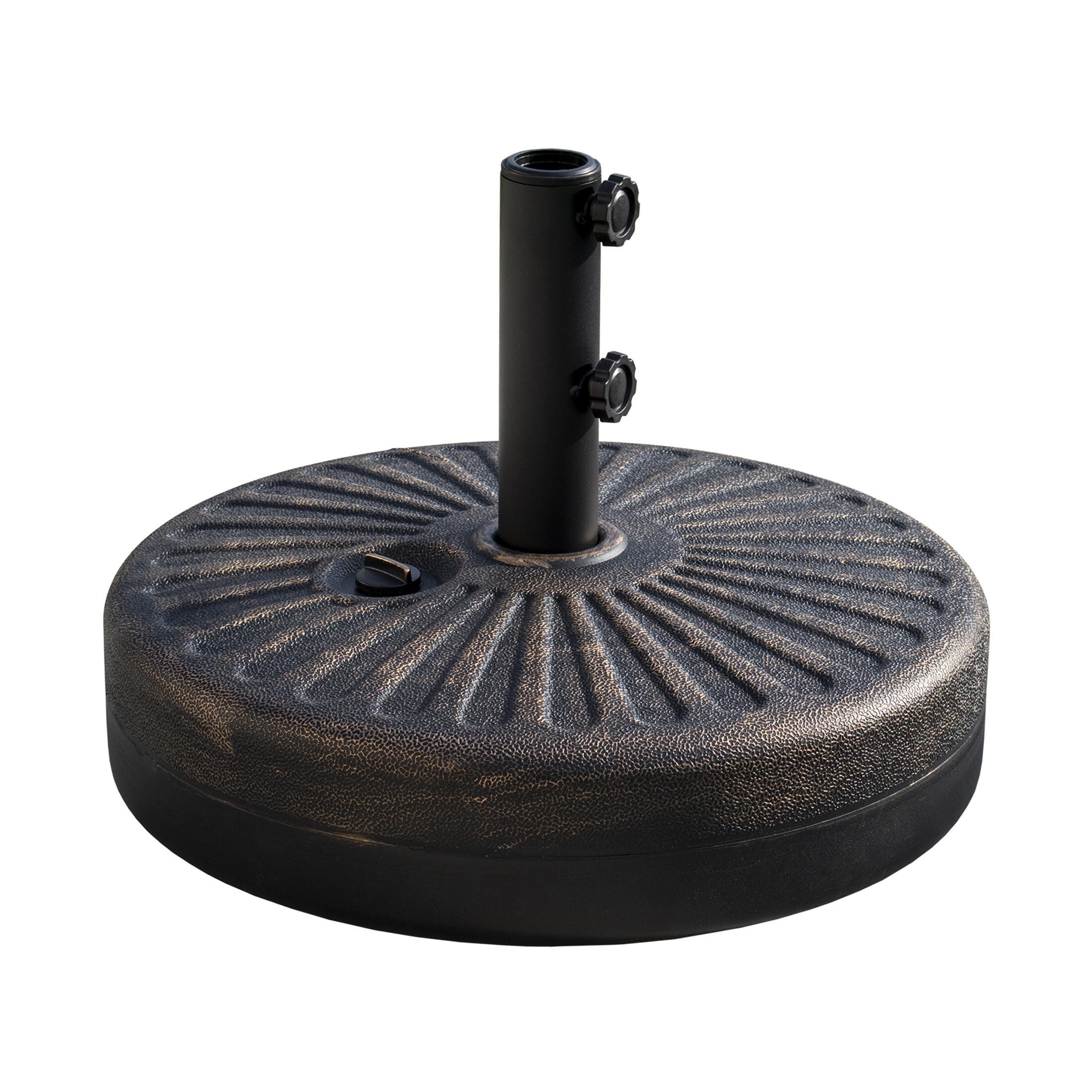 Spring 20" Outdoor Free Standing Umbrella Base, Bronze, large