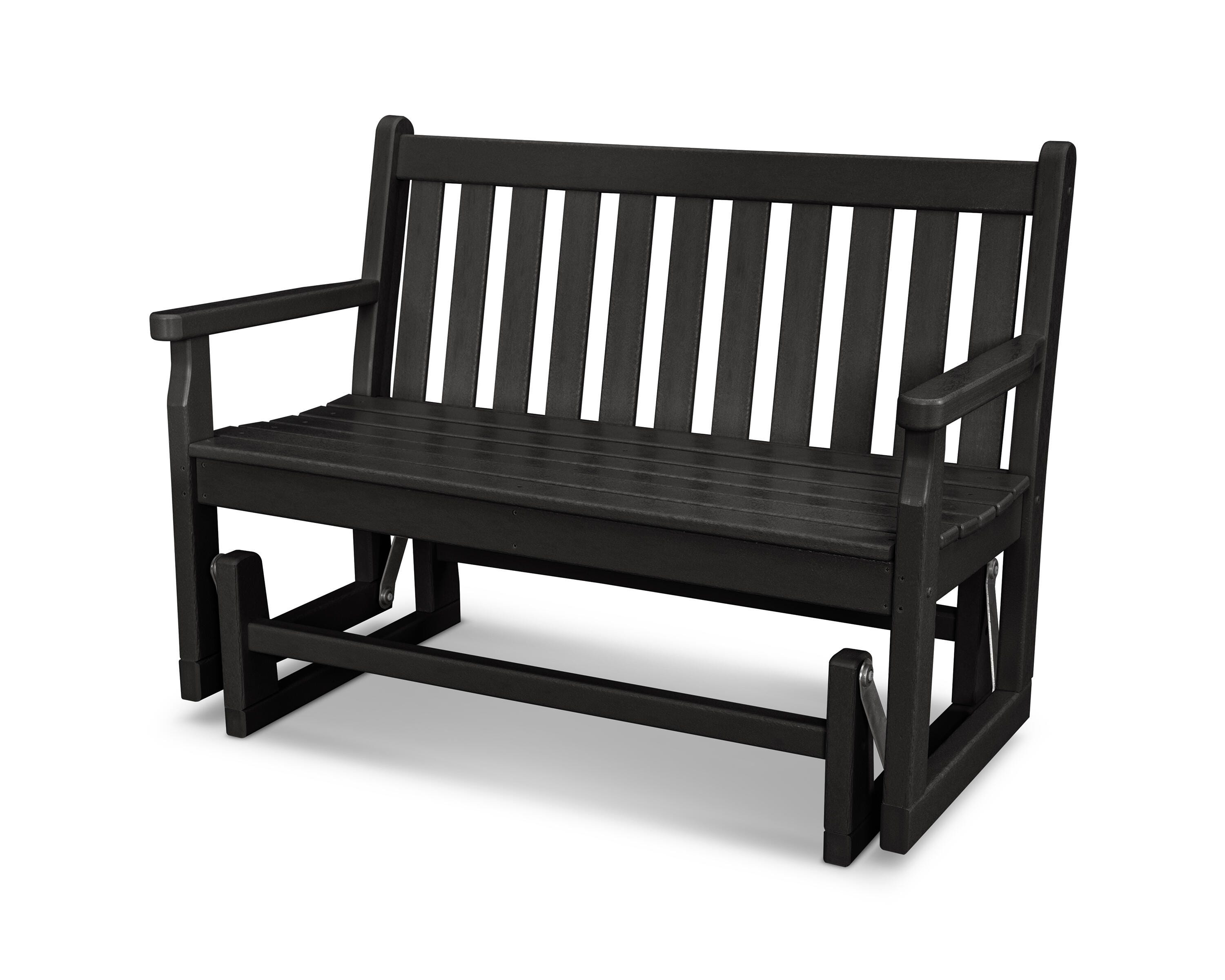 Traditional Garden 48" Glider, Black, large