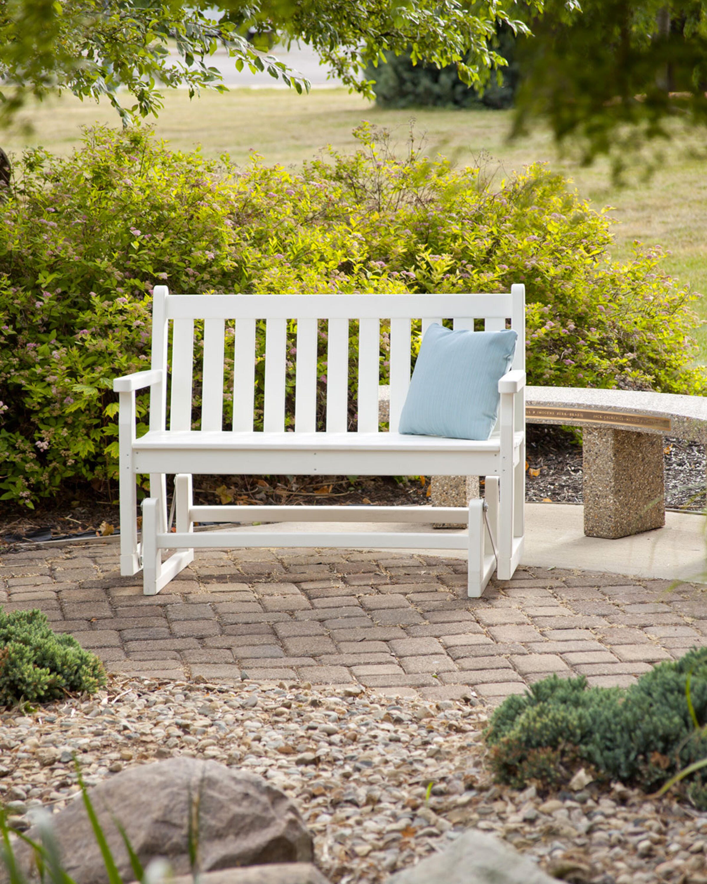 Traditional Garden 48" Glider, White, large
