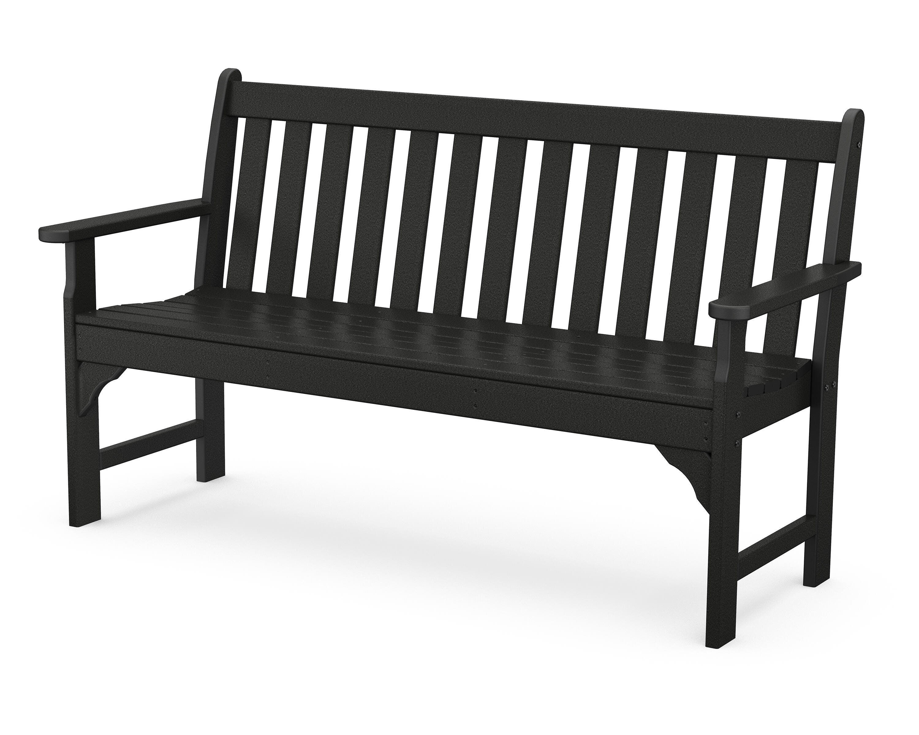 Vineyard 60" Bench, Black, large