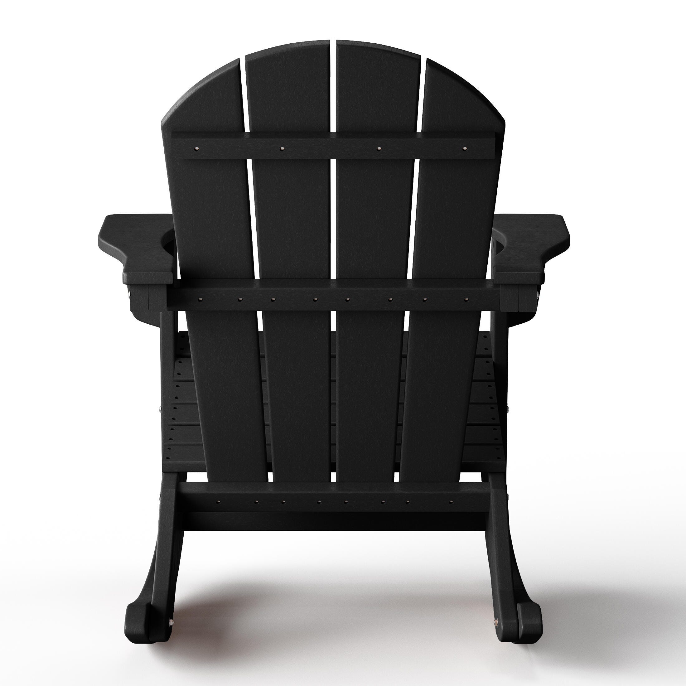 Venice Outdoor Adirondack Rocking Chair, Black, large