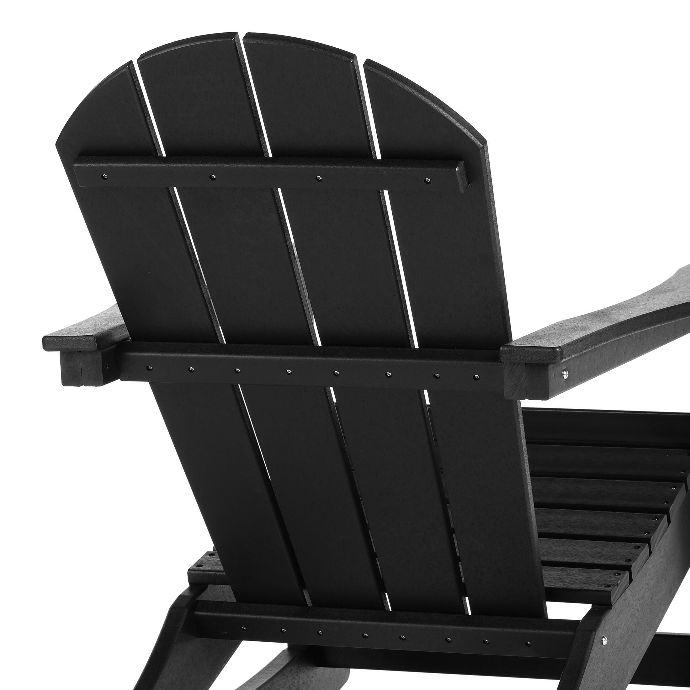Venice Outdoor Adirondack Rocking Chair, Black, large