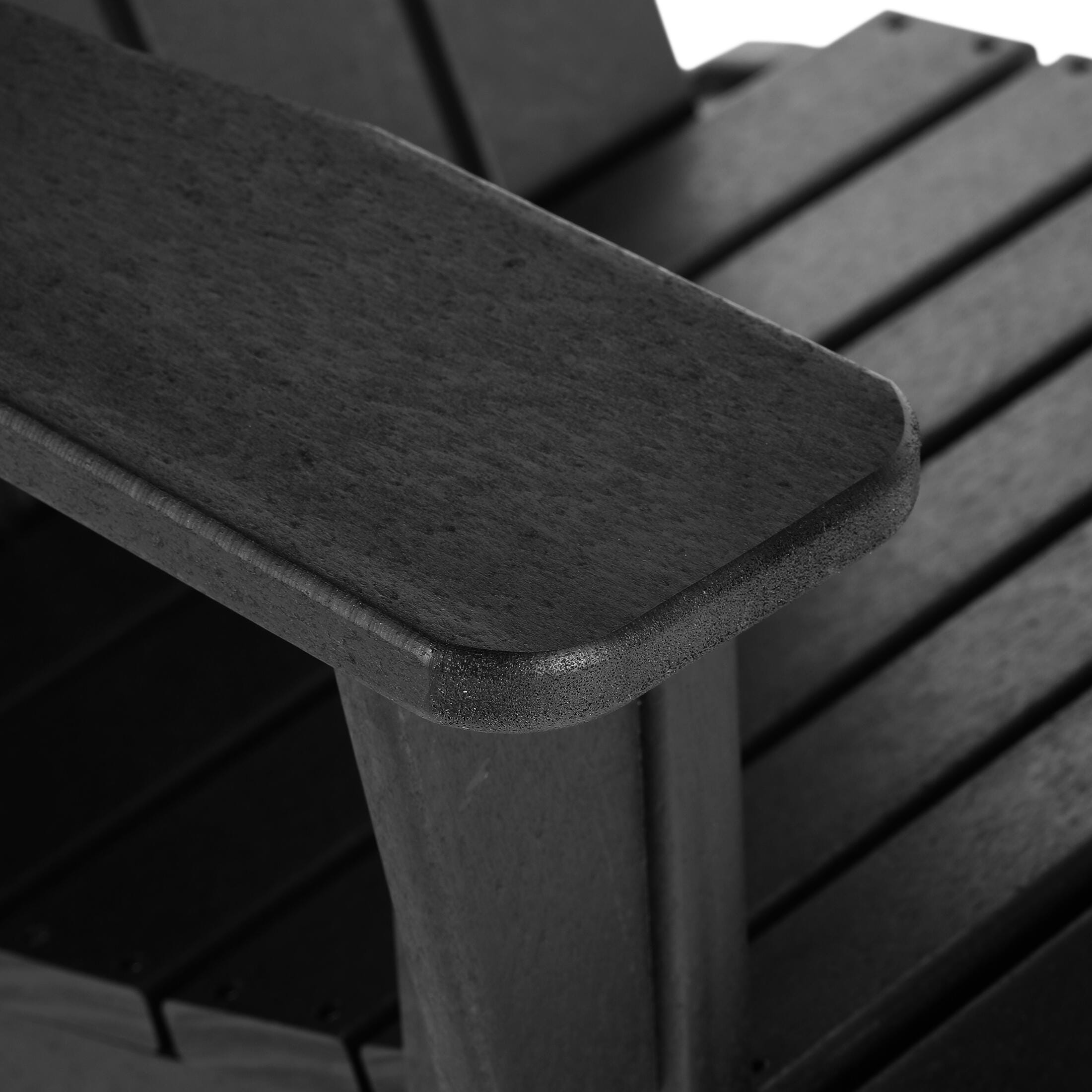 Venice Outdoor Adirondack Rocking Chair, Black, large
