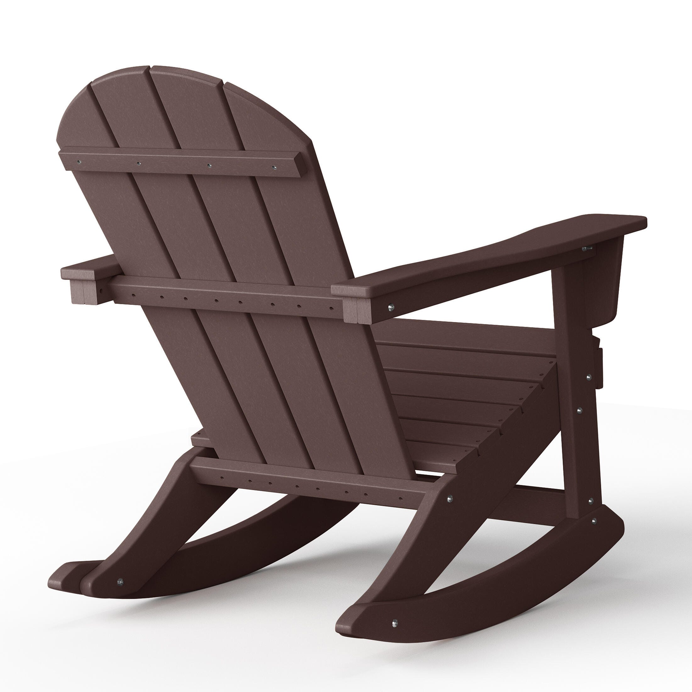 Venice Outdoor Adirondack Rocking Chair, Dark Brown, large