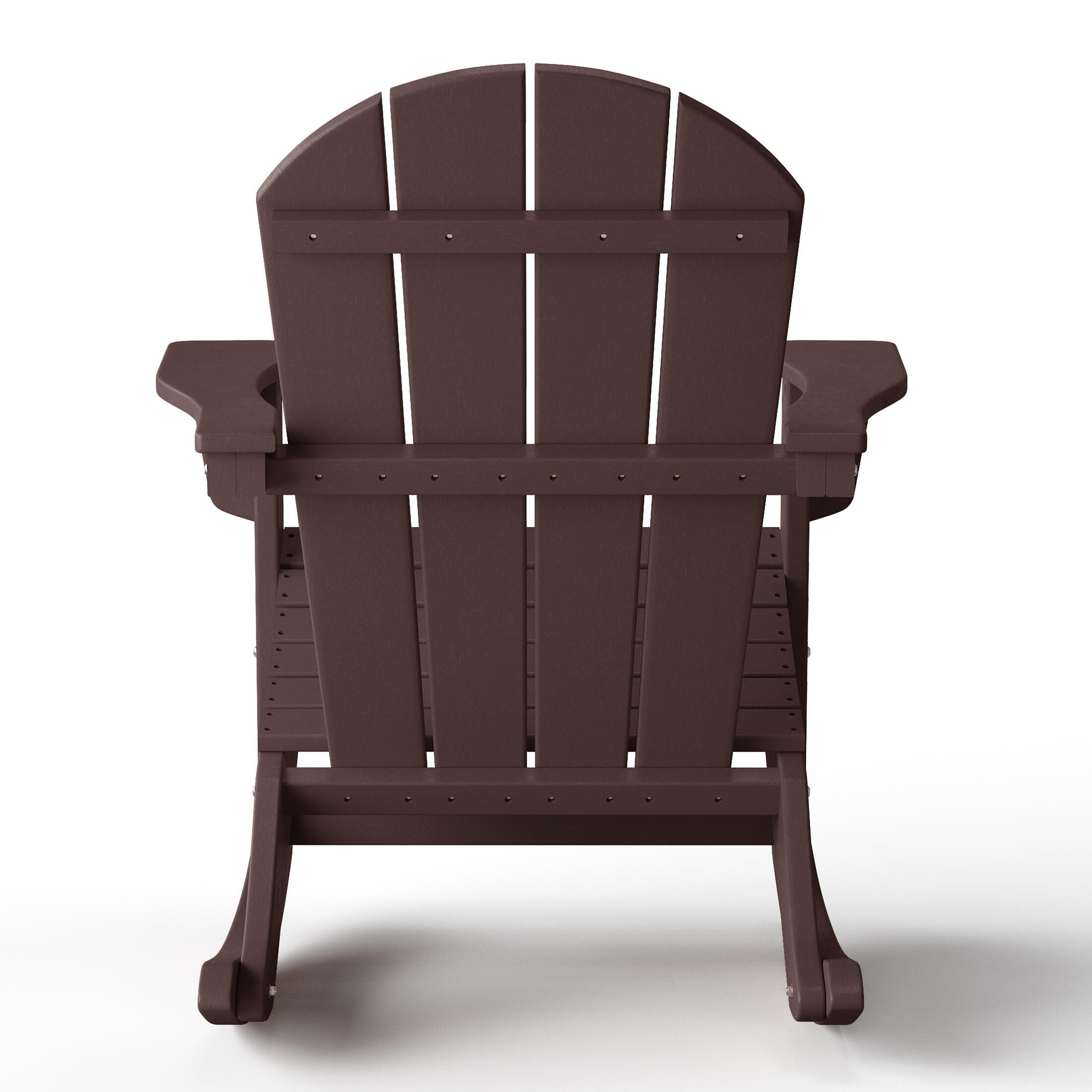 Venice Outdoor Adirondack Rocking Chair, Dark Brown, large