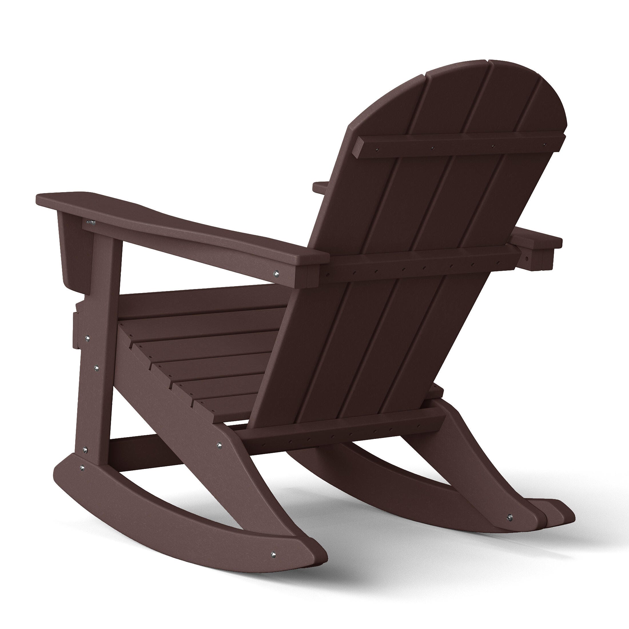 Venice Outdoor Adirondack Rocking Chair, Dark Brown, large
