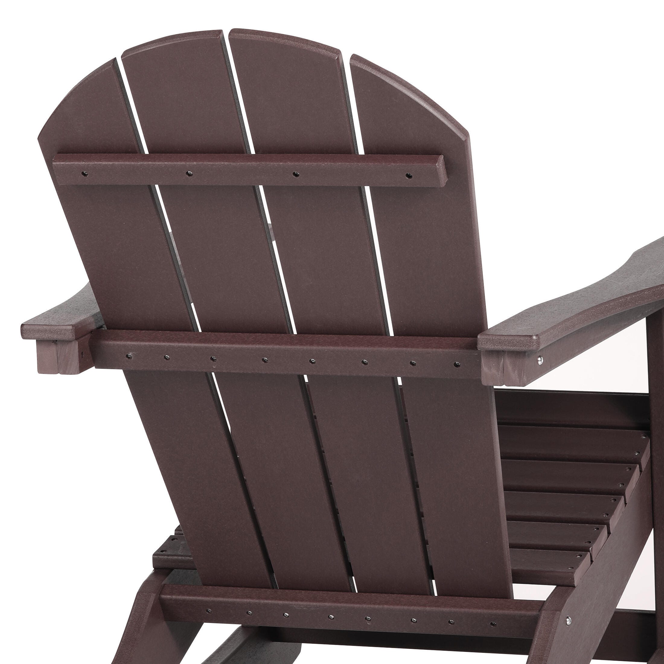Venice Outdoor Adirondack Rocking Chair, Dark Brown, large