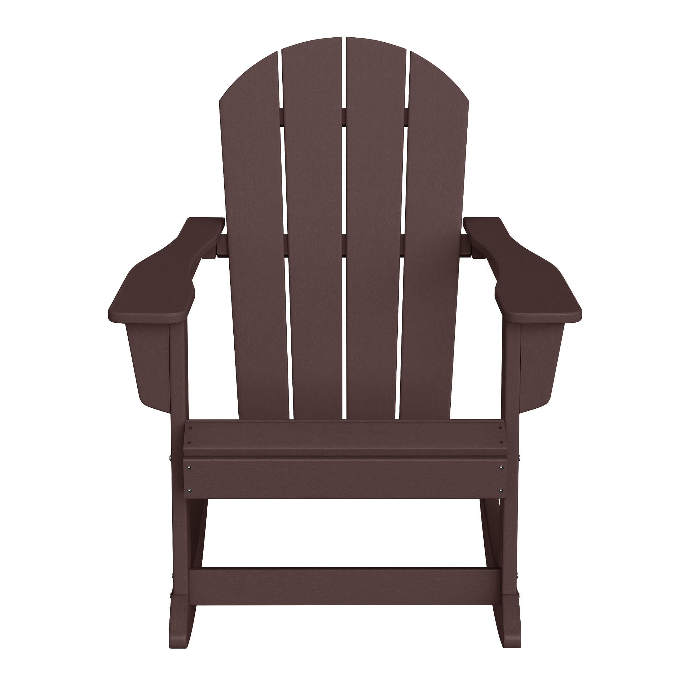Venice Outdoor Adirondack Rocking Chair, Dark Brown, large