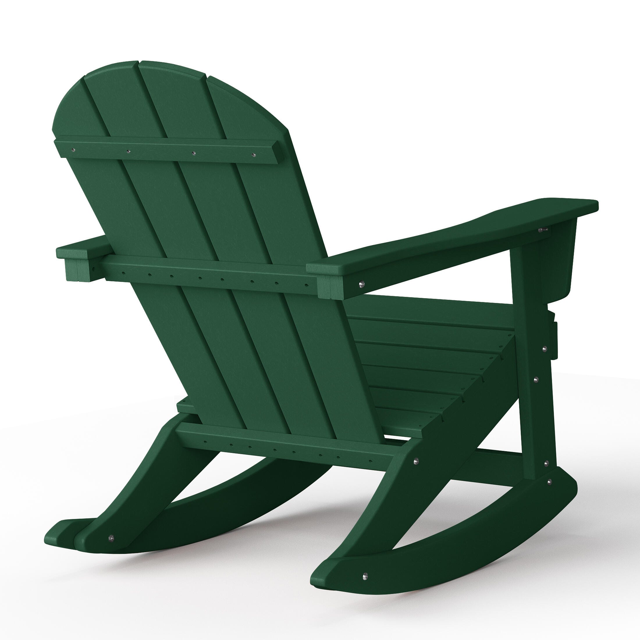 Venice Outdoor Adirondack Rocking Chair, Dark Green, large