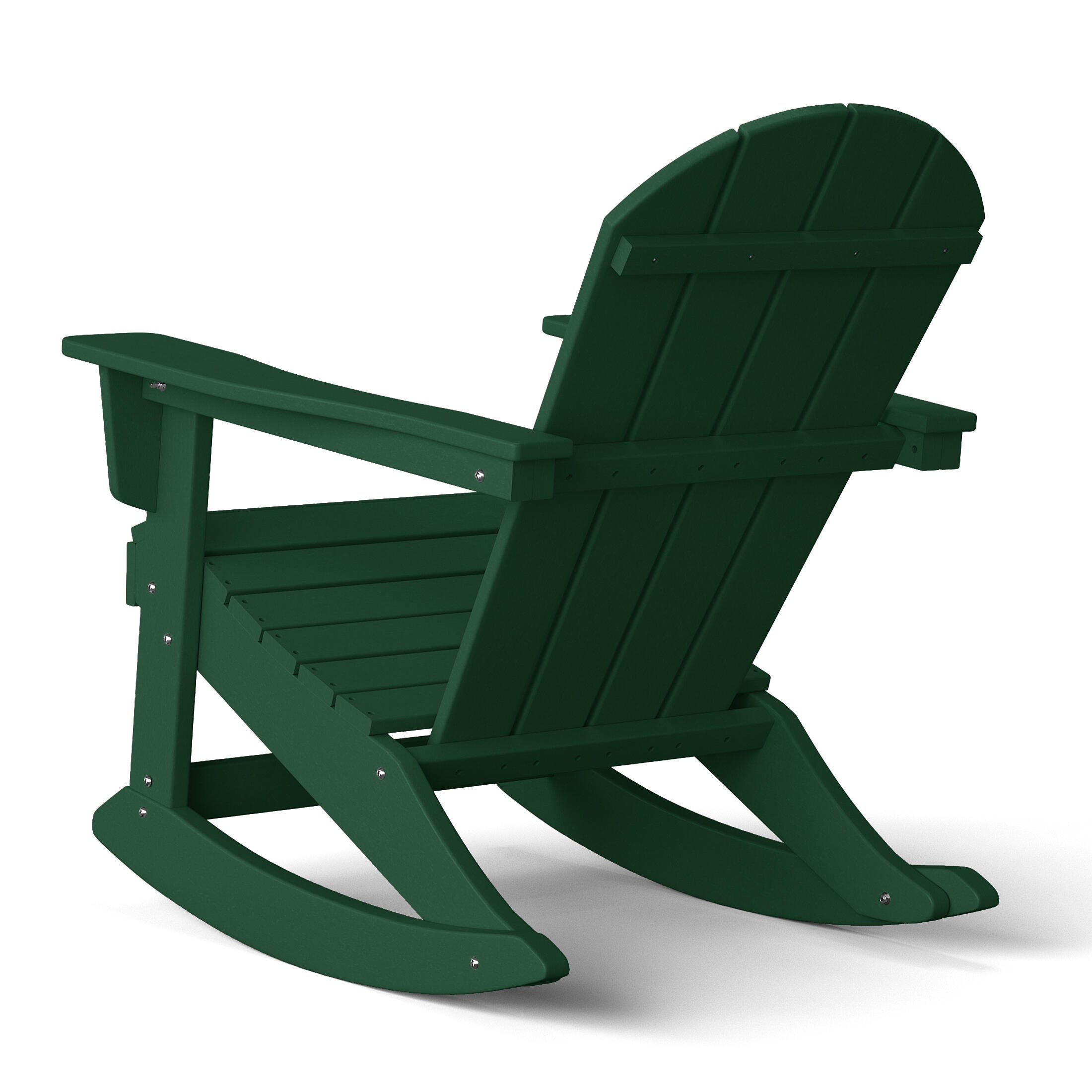 Venice Outdoor Adirondack Rocking Chair, Dark Green, large