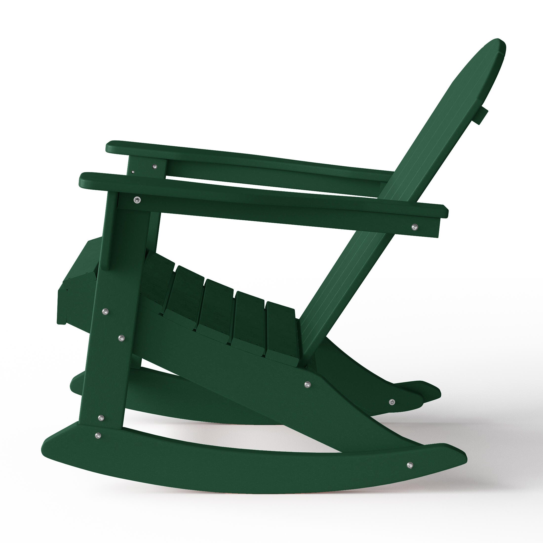 Venice Outdoor Adirondack Rocking Chair, Dark Green, large