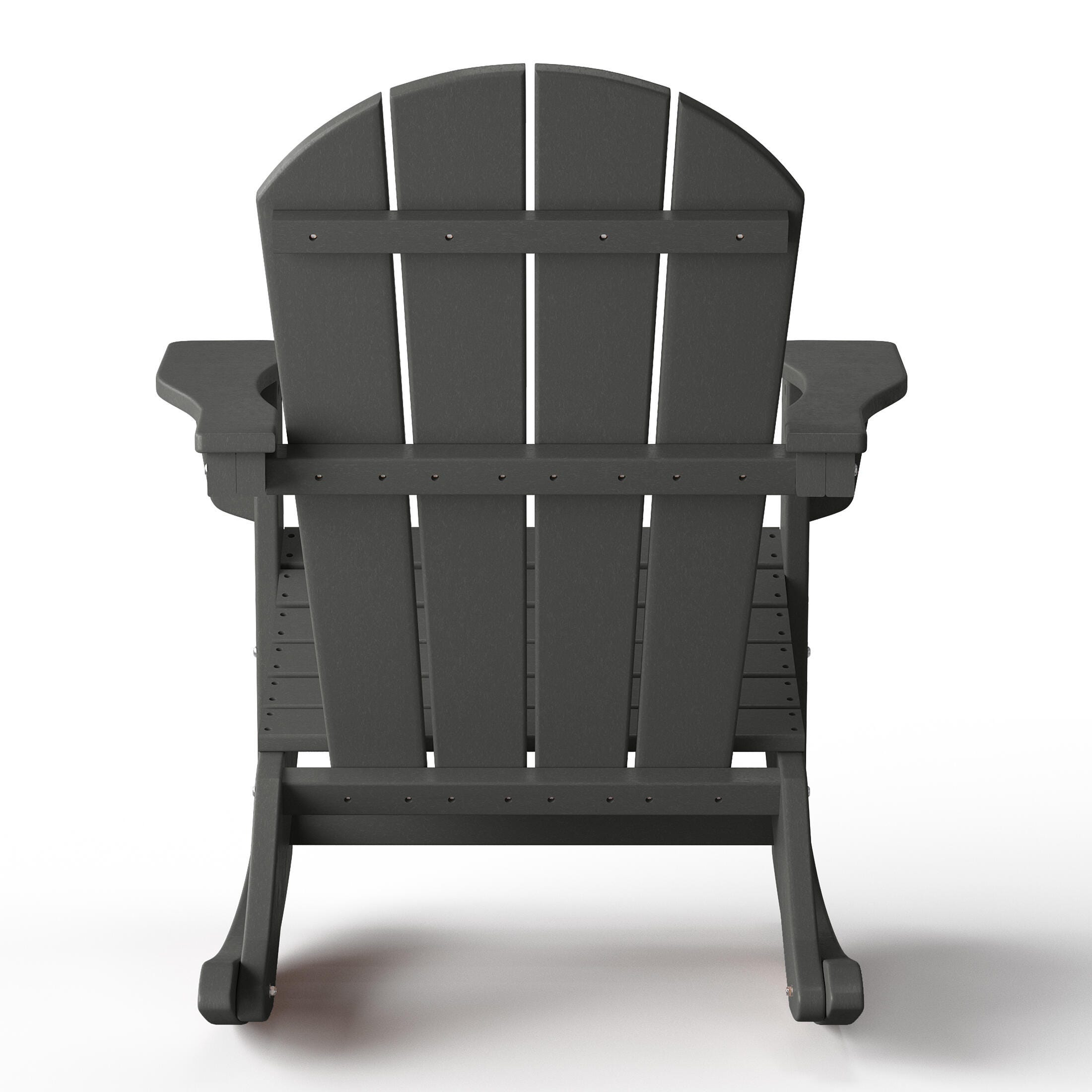 Venice Outdoor Adirondack Rocking Chair, Gray, large