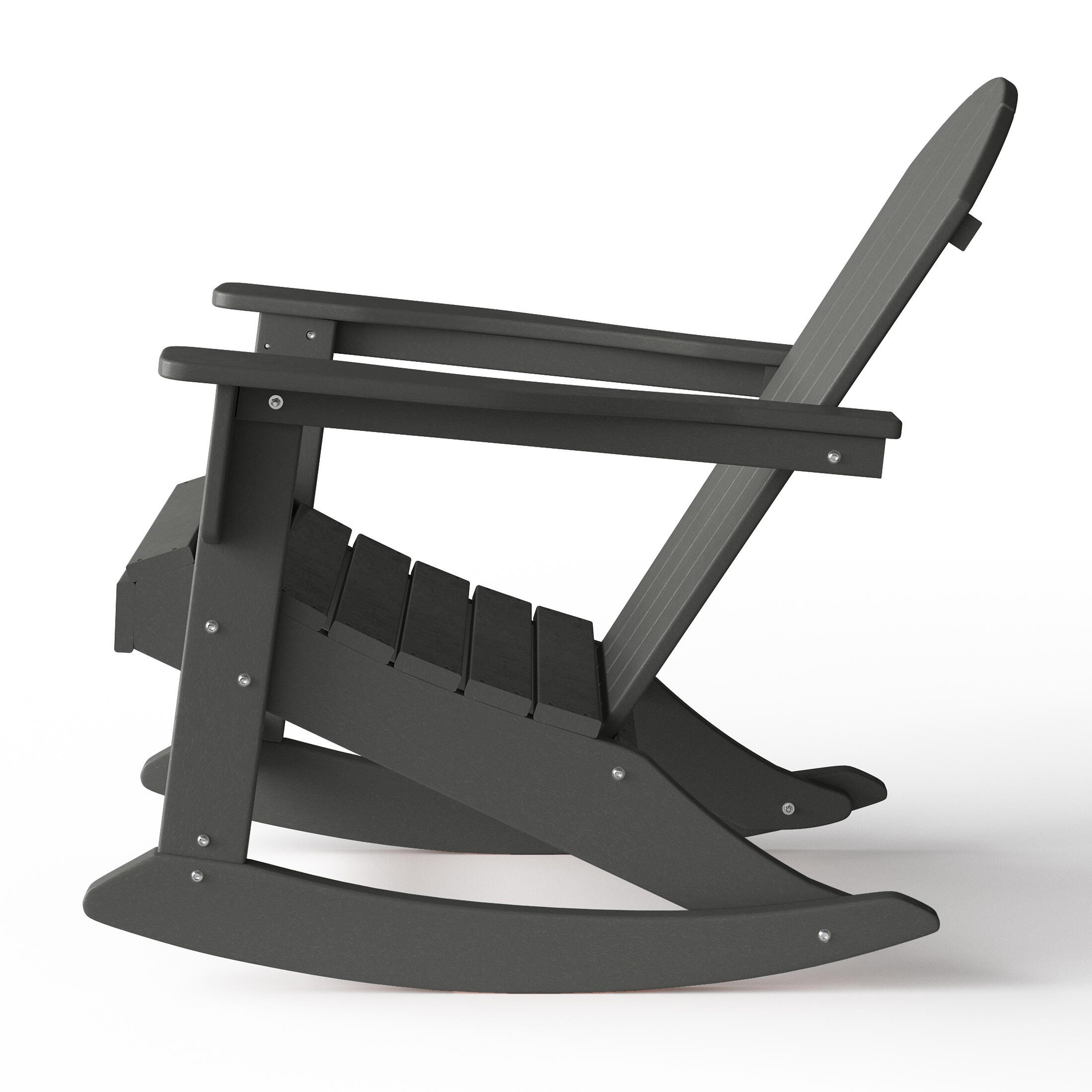 Venice Outdoor Adirondack Rocking Chair, Gray, large