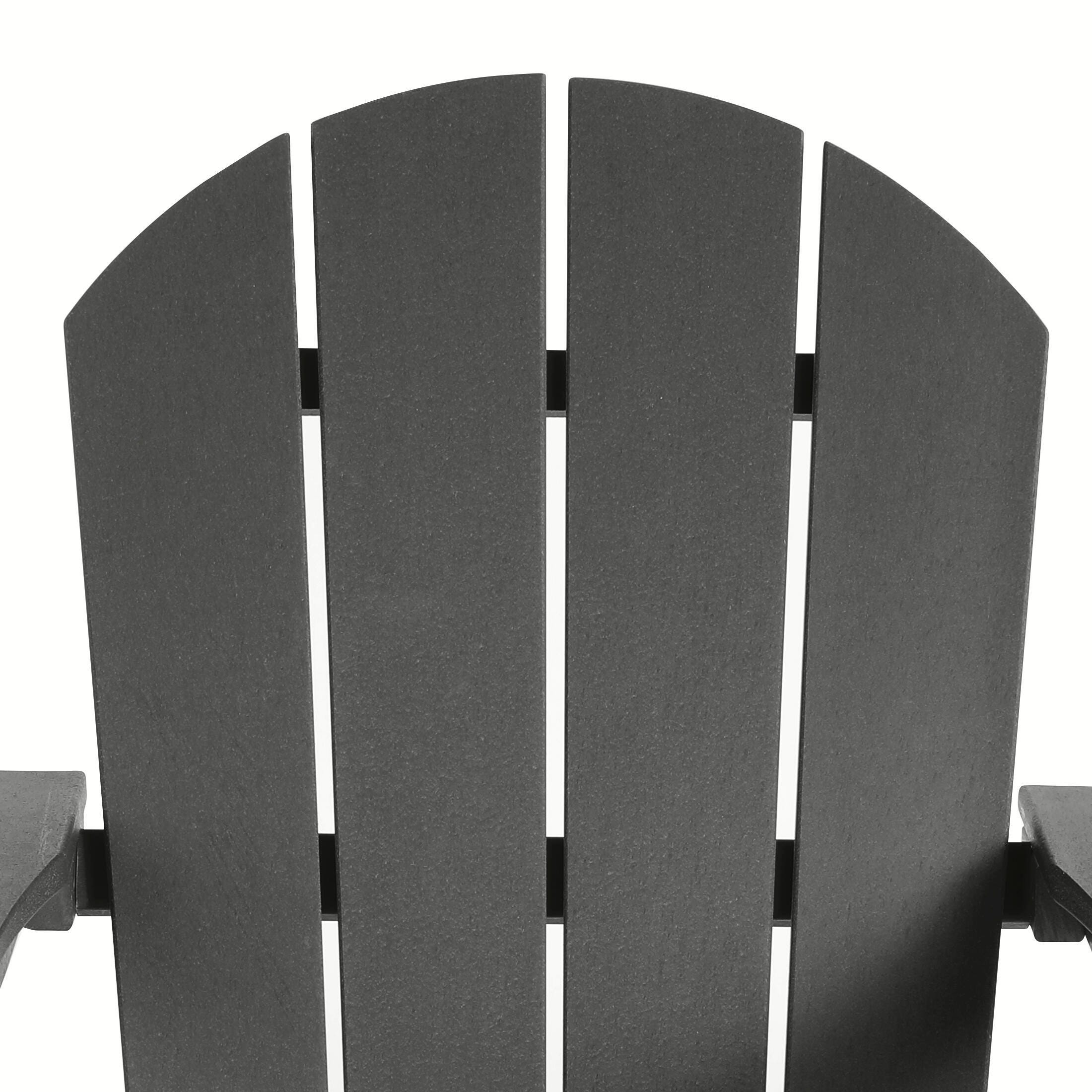 Venice Outdoor Adirondack Rocking Chair, Gray, large