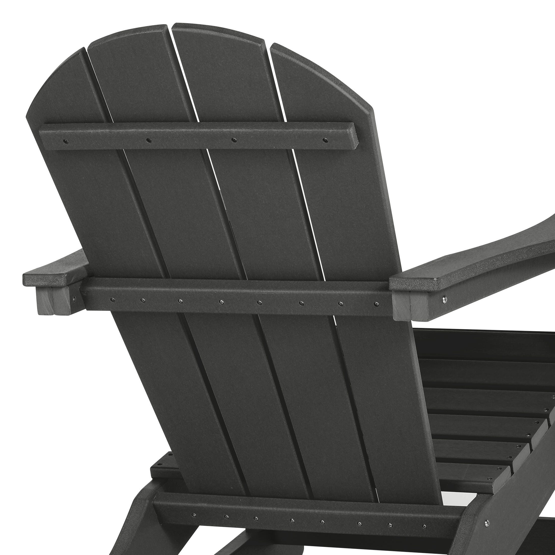 Venice Outdoor Adirondack Rocking Chair, Gray, large
