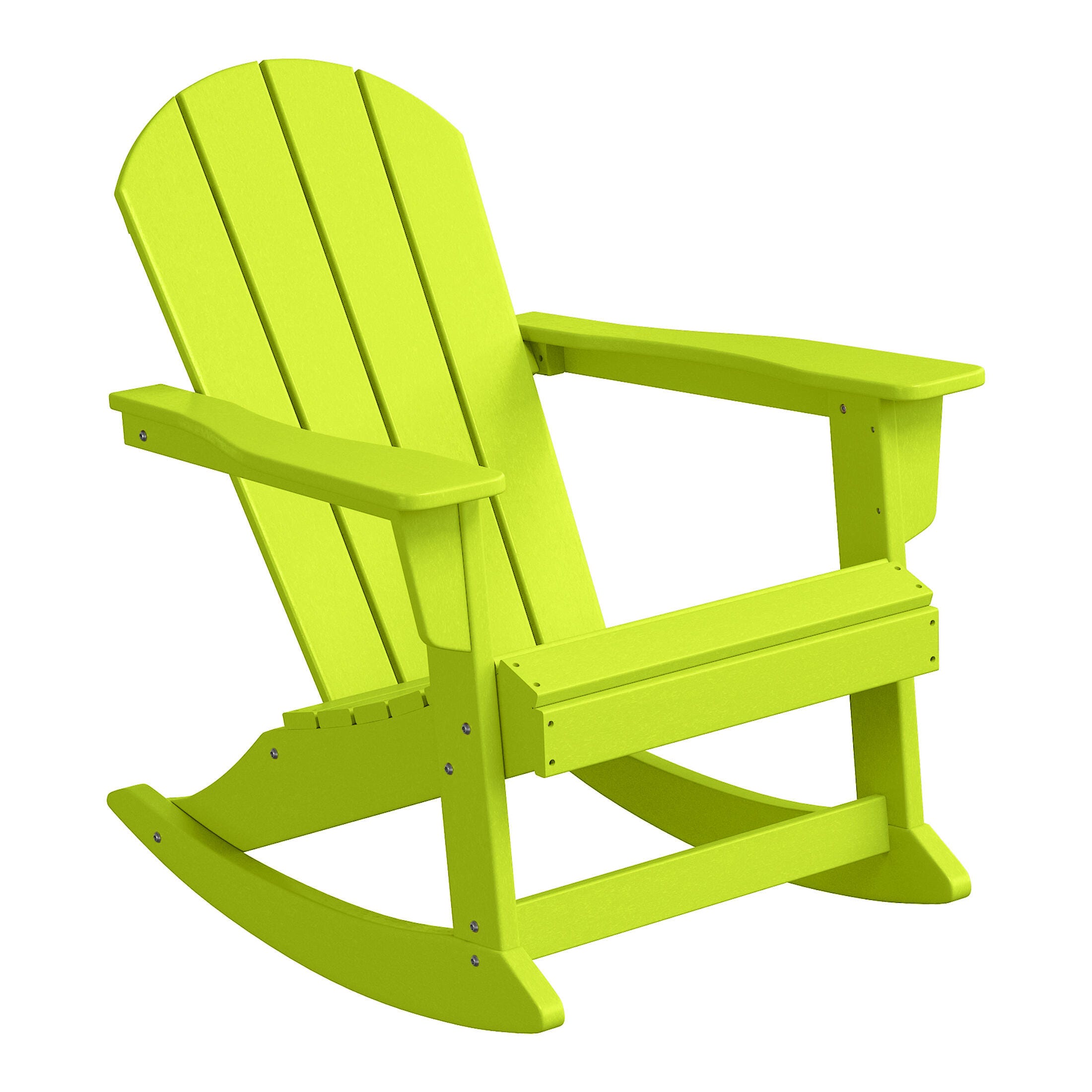 Venice Outdoor Adirondack Rocking Chair, Lime, large