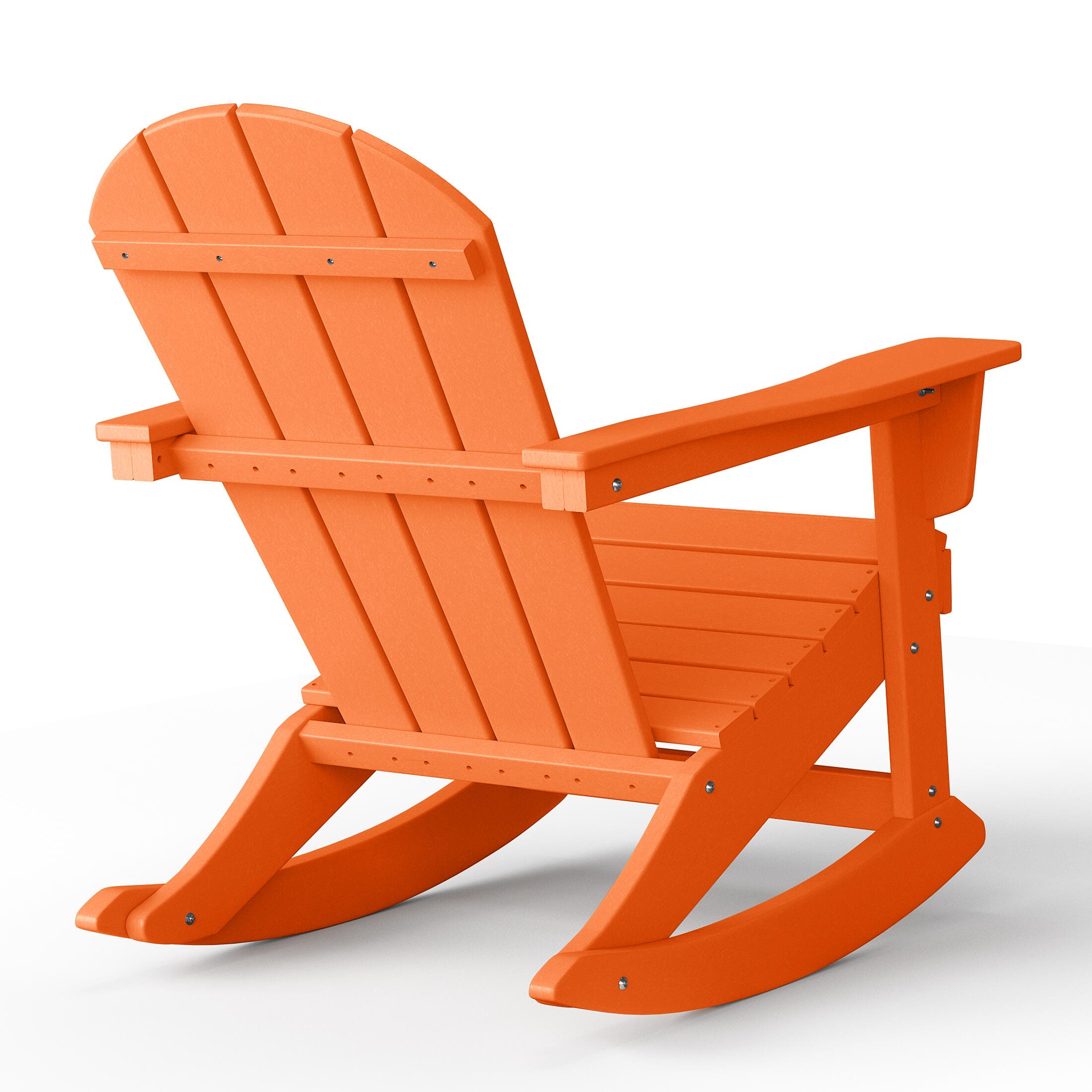 Venice Outdoor Adirondack Rocking Chair, Orange, large