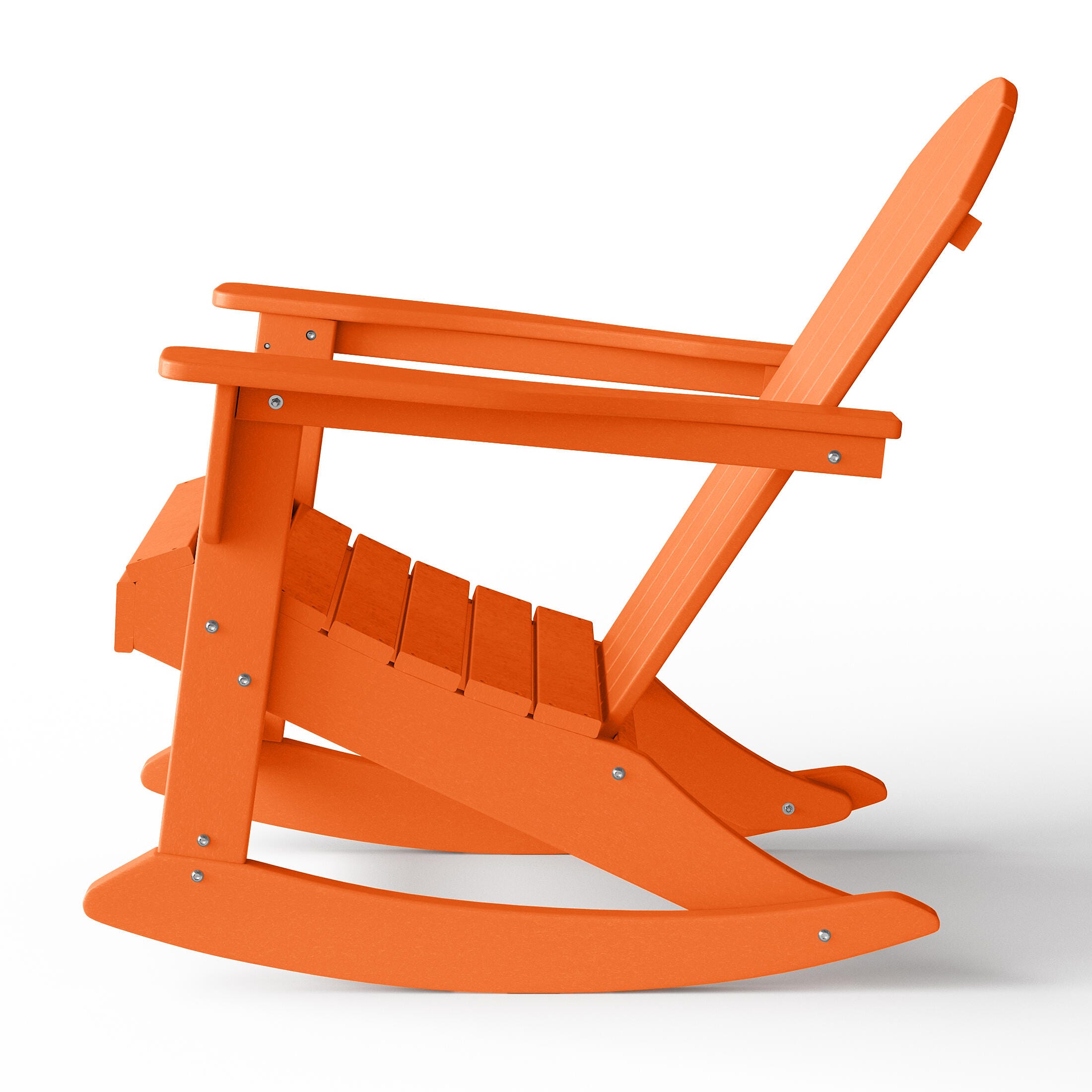 Venice Outdoor Adirondack Rocking Chair, Orange, large