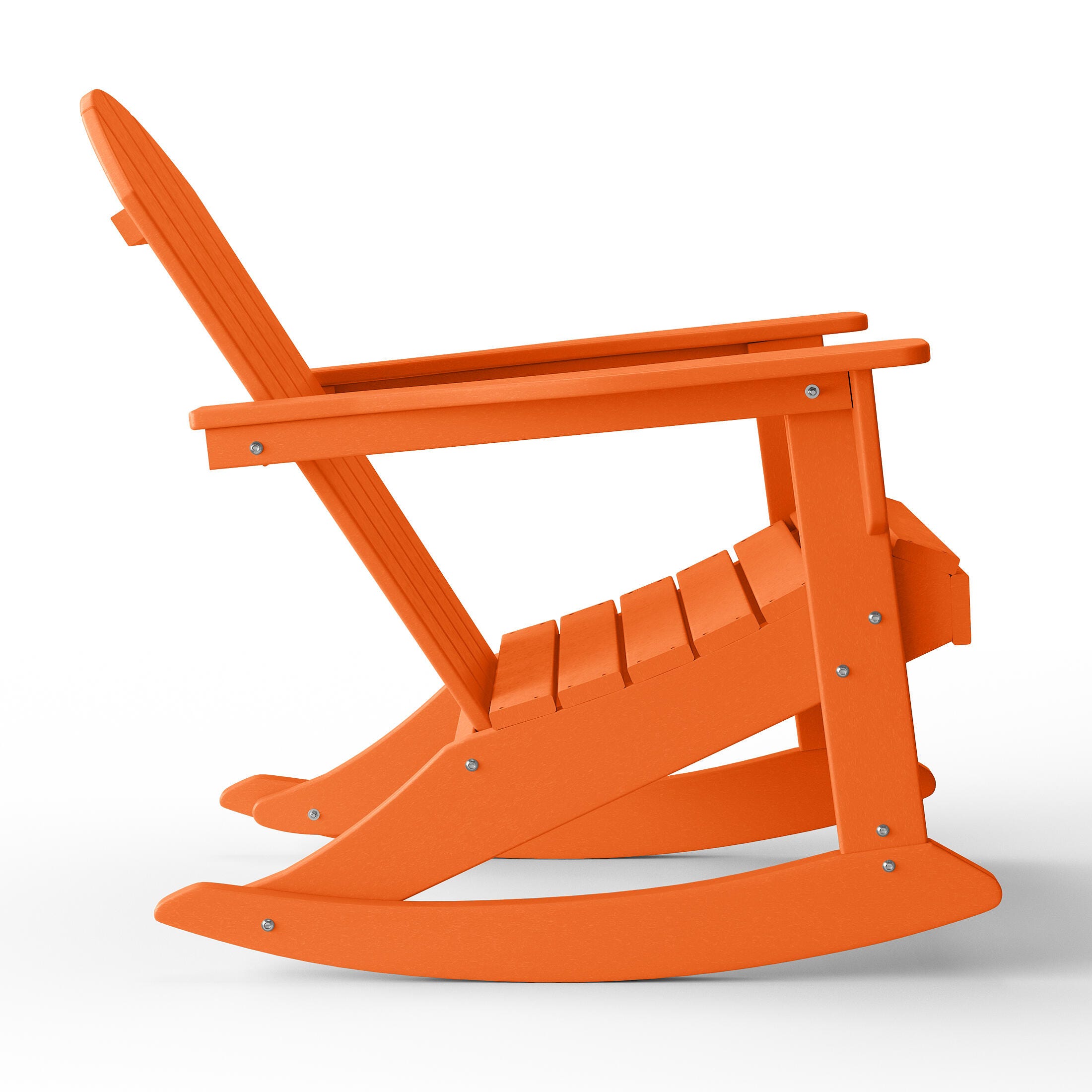 Venice Outdoor Adirondack Rocking Chair, Orange, large