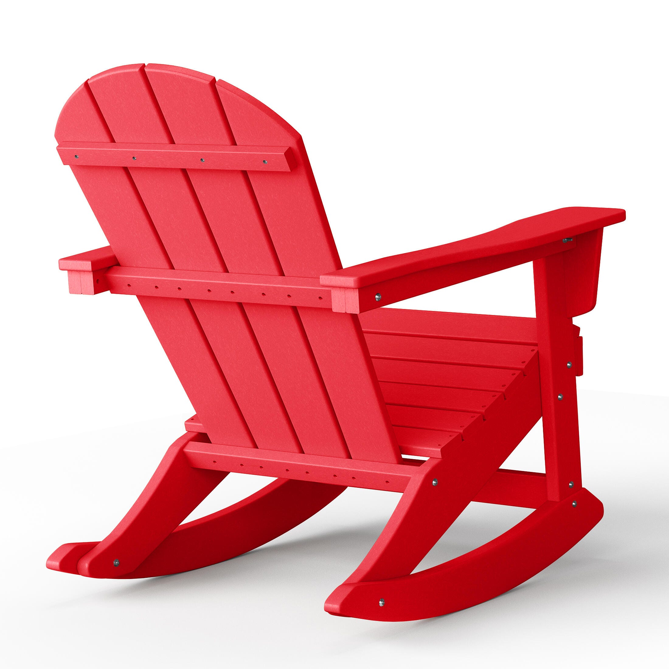 Venice Outdoor Adirondack Rocking Chair, Red, large