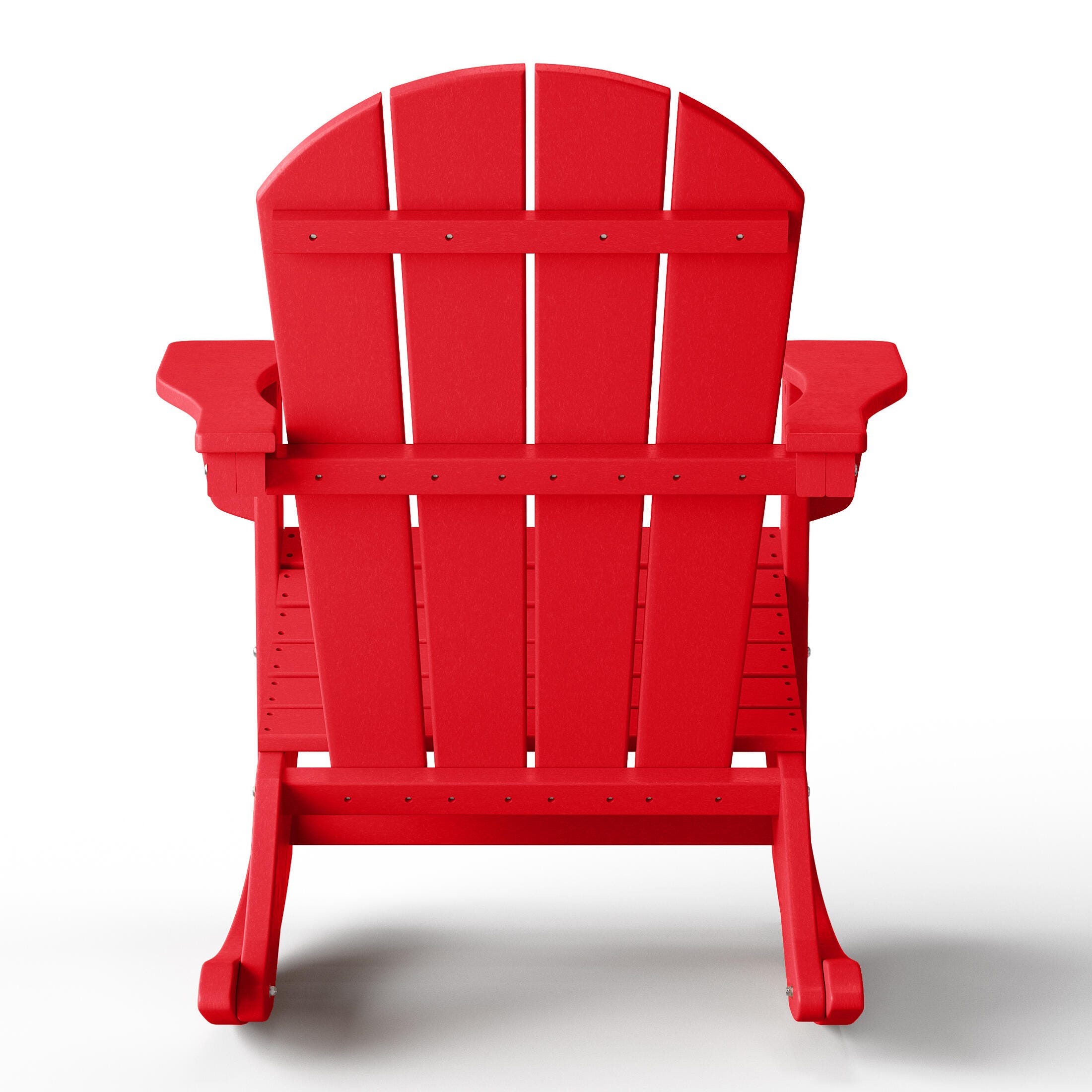 Venice Outdoor Adirondack Rocking Chair, Red, large