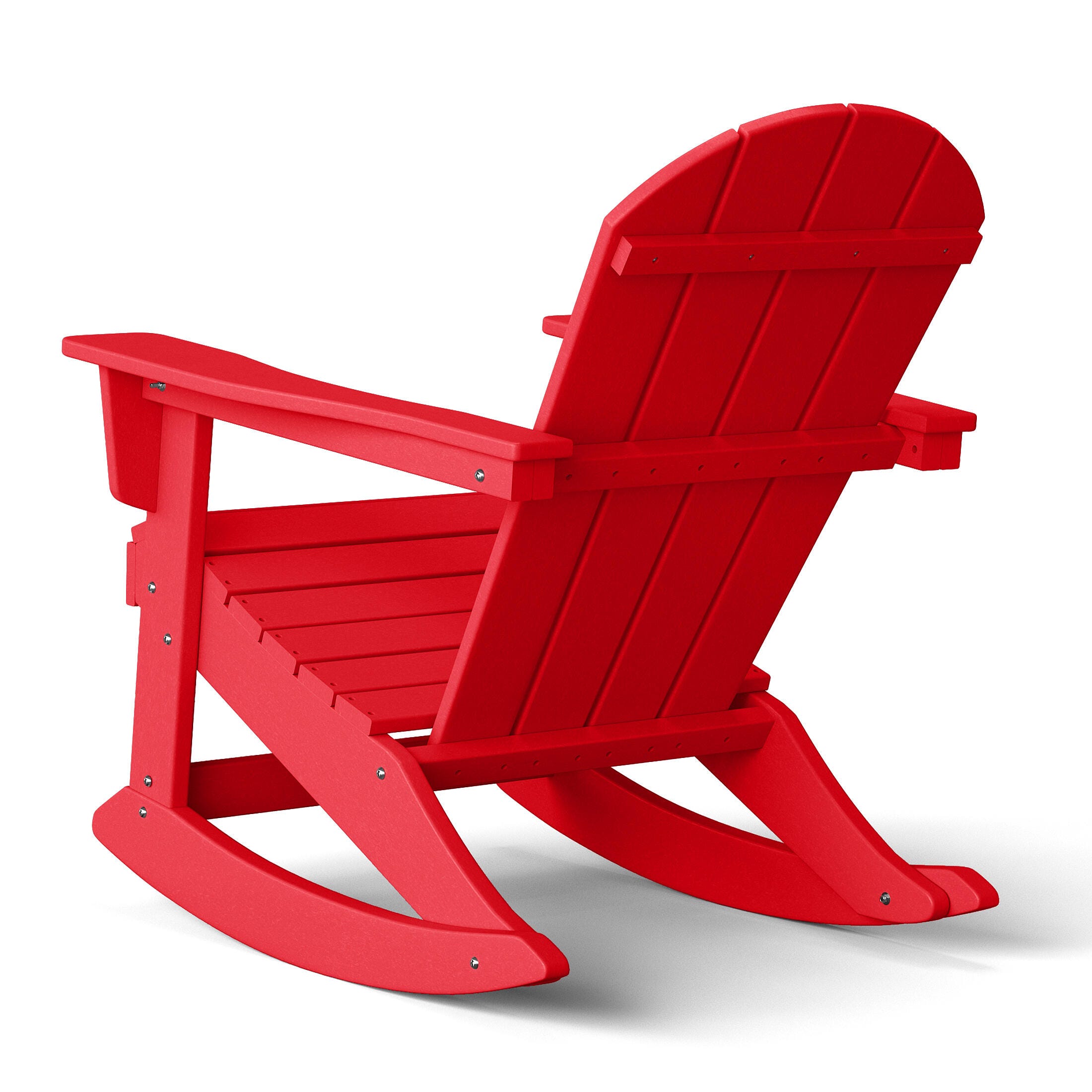 Venice Outdoor Adirondack Rocking Chair, Red, large