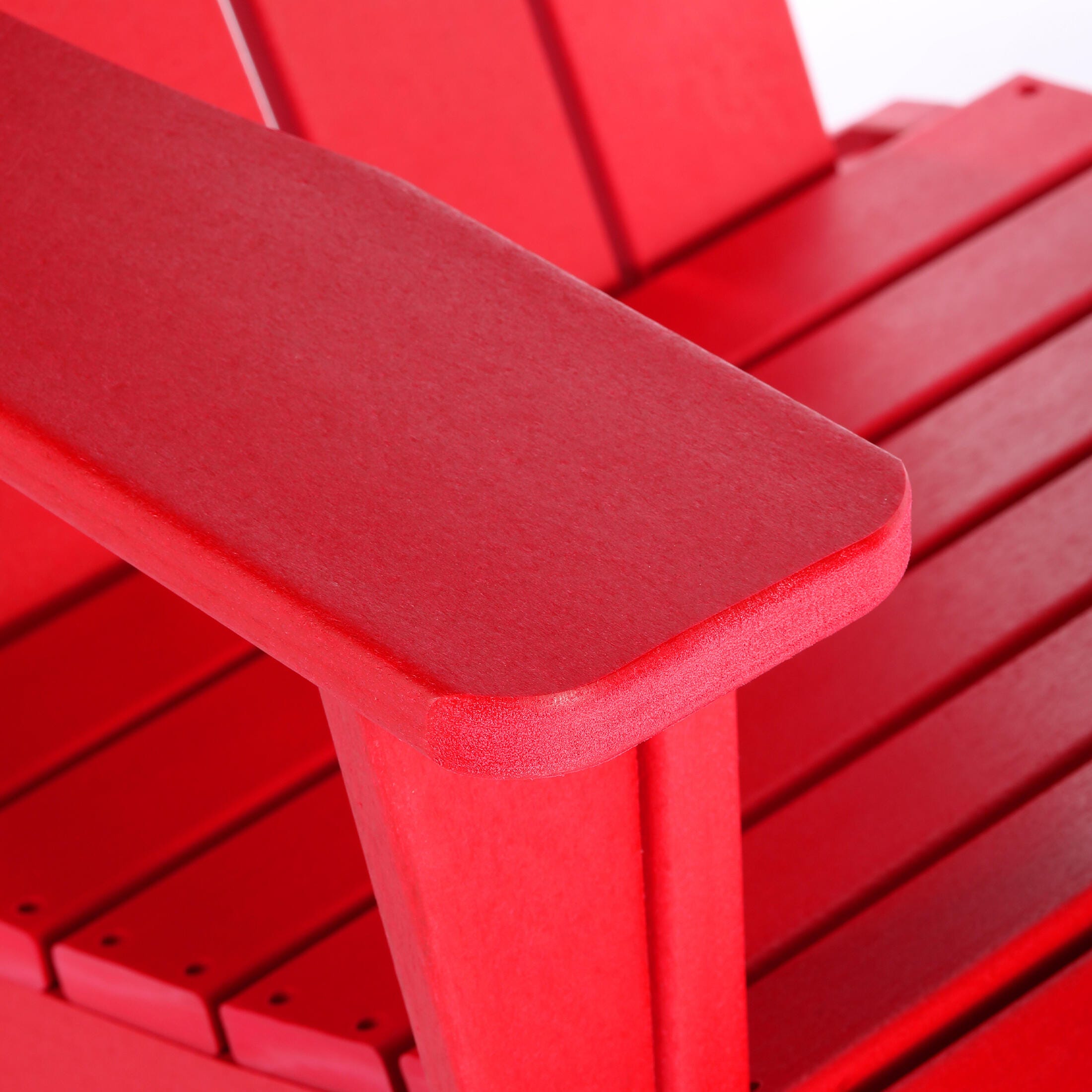 Venice Outdoor Adirondack Rocking Chair, Red, large
