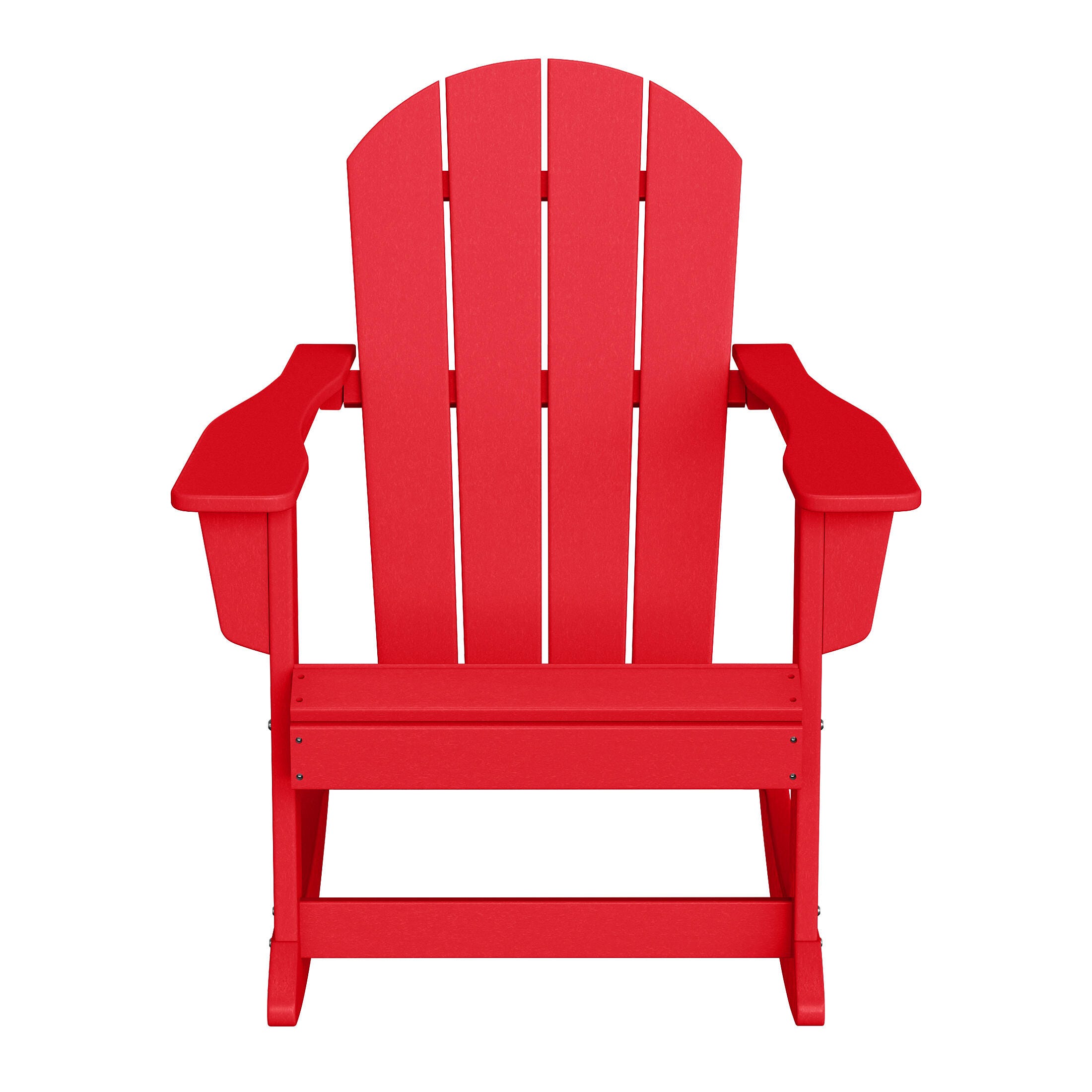 Venice Outdoor Adirondack Rocking Chair, Red, large