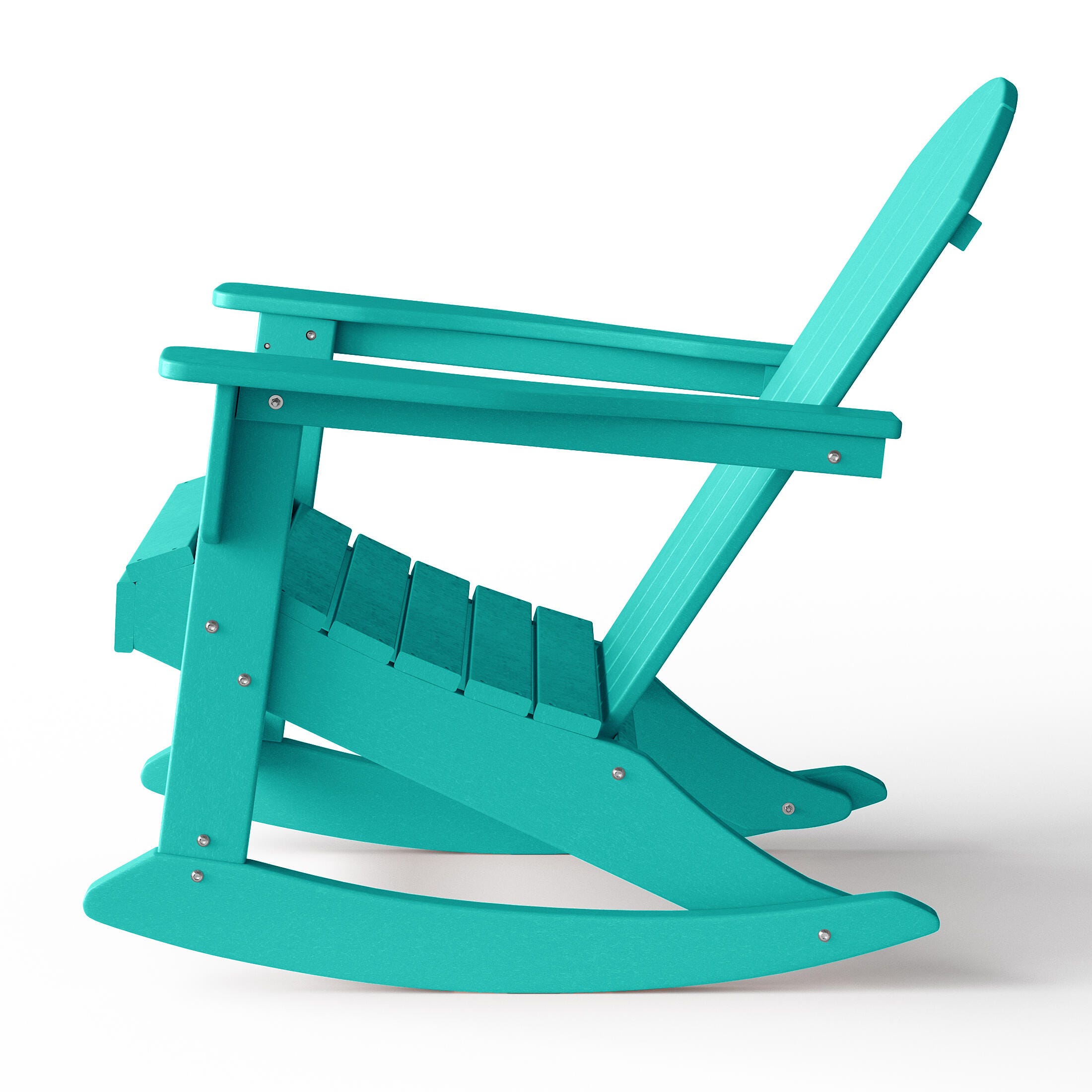 Venice Outdoor Adirondack Rocking Chair, Turquoise, large