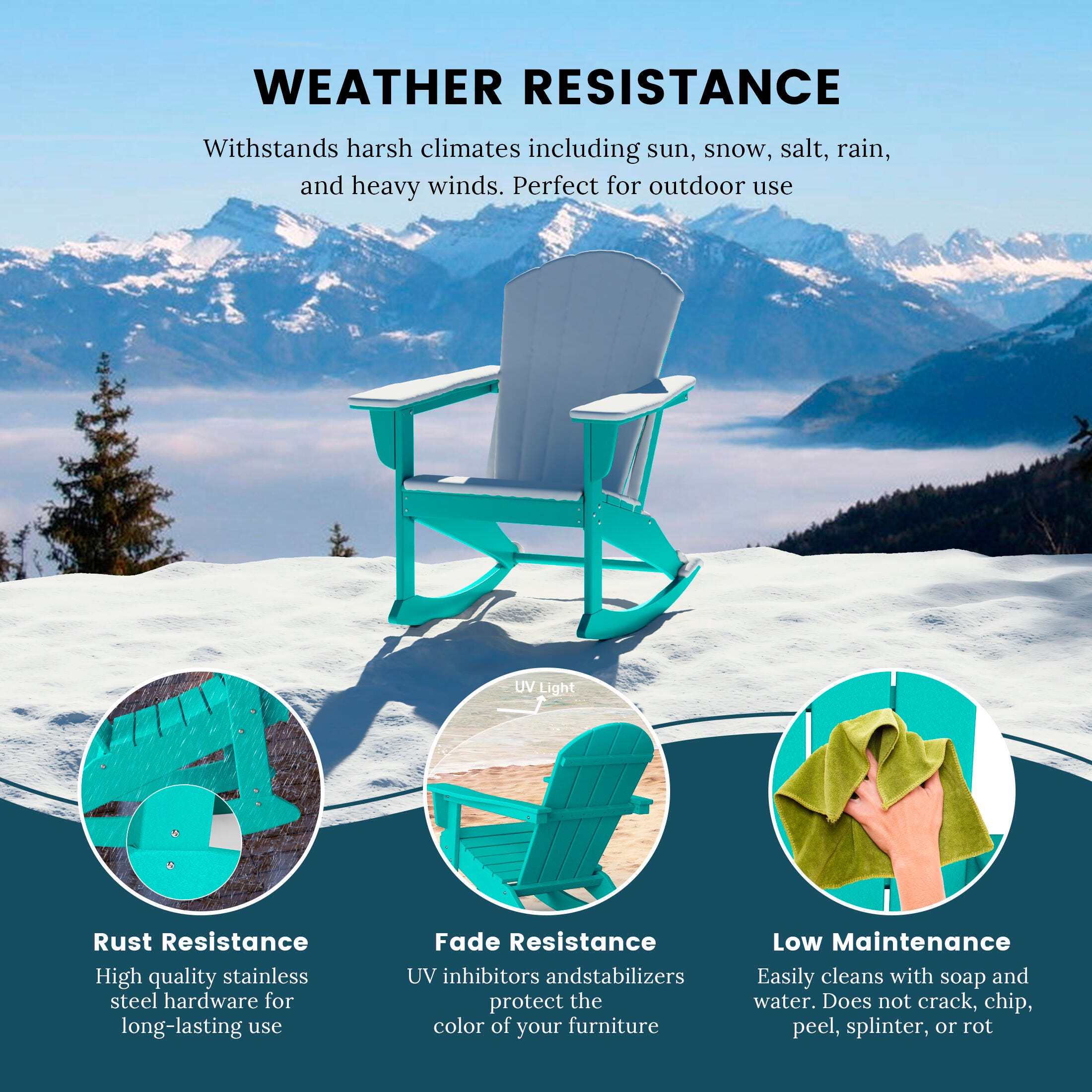 Venice Outdoor Adirondack Rocking Chair | Ashley