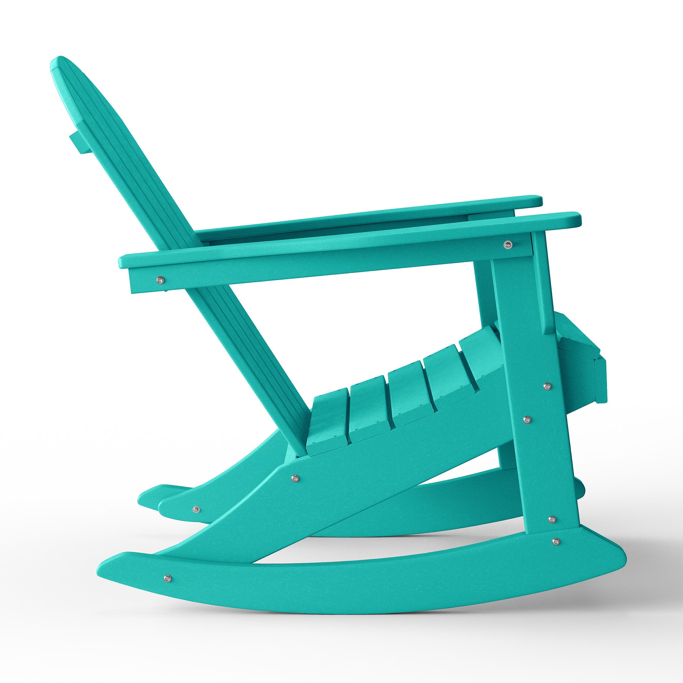 Venice Outdoor Adirondack Rocking Chair, Turquoise, large