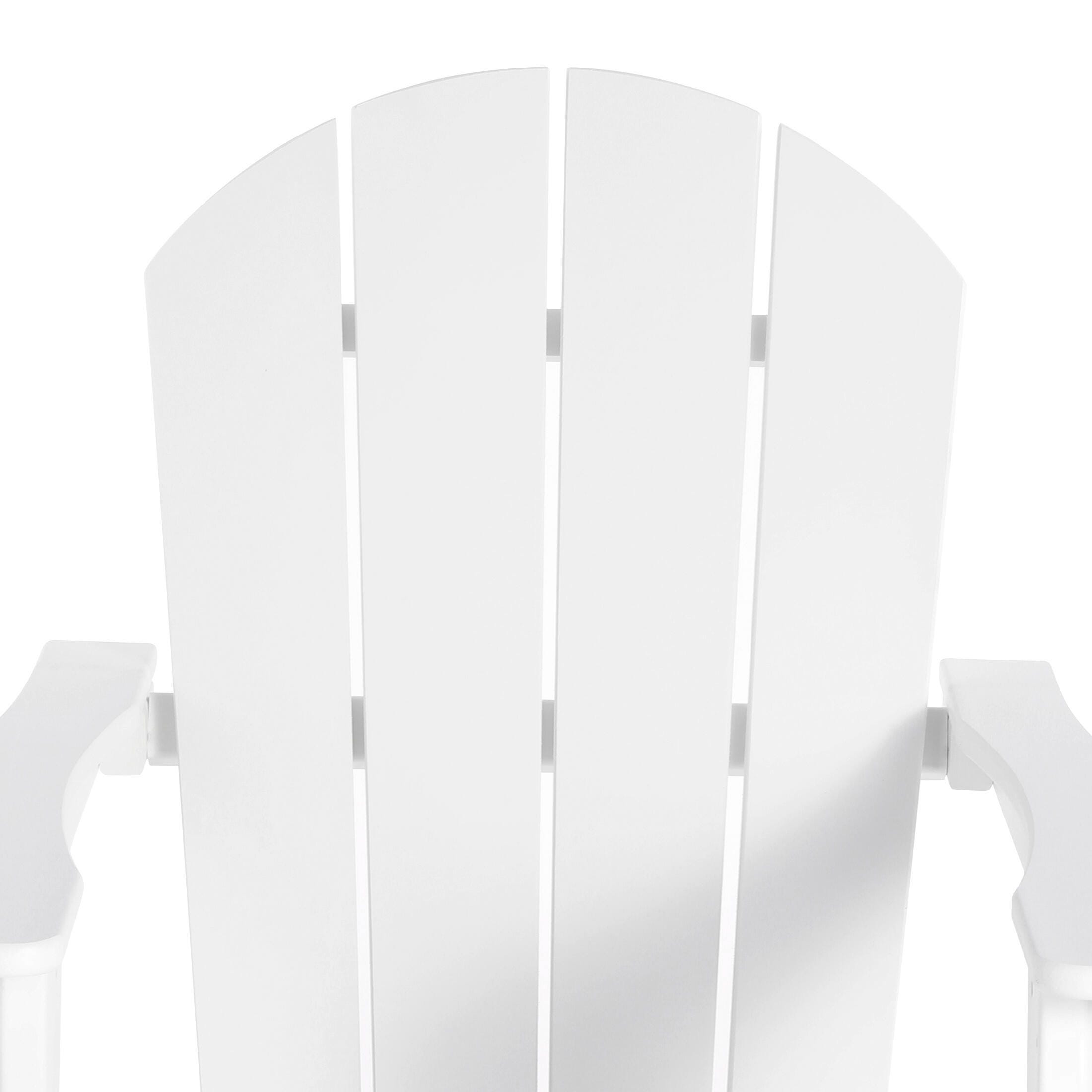 Venice Outdoor Adirondack Rocking Chair, White, large
