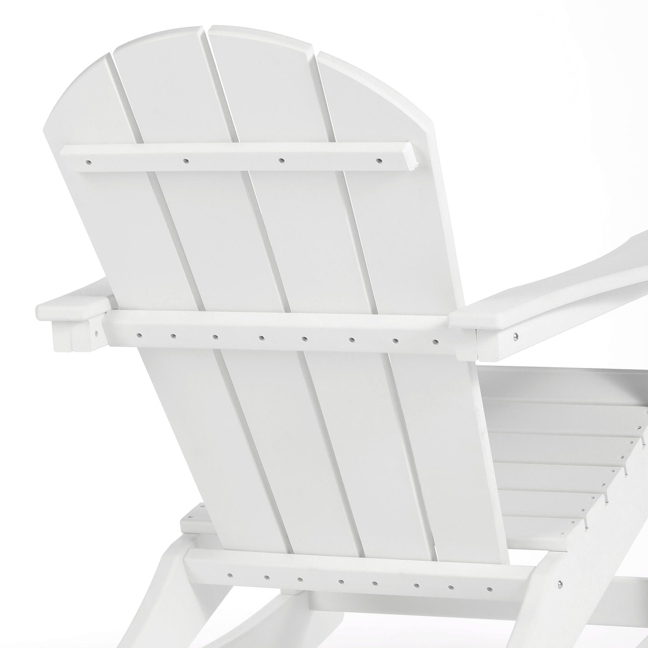 Venice Outdoor Adirondack Rocking Chair, White, large