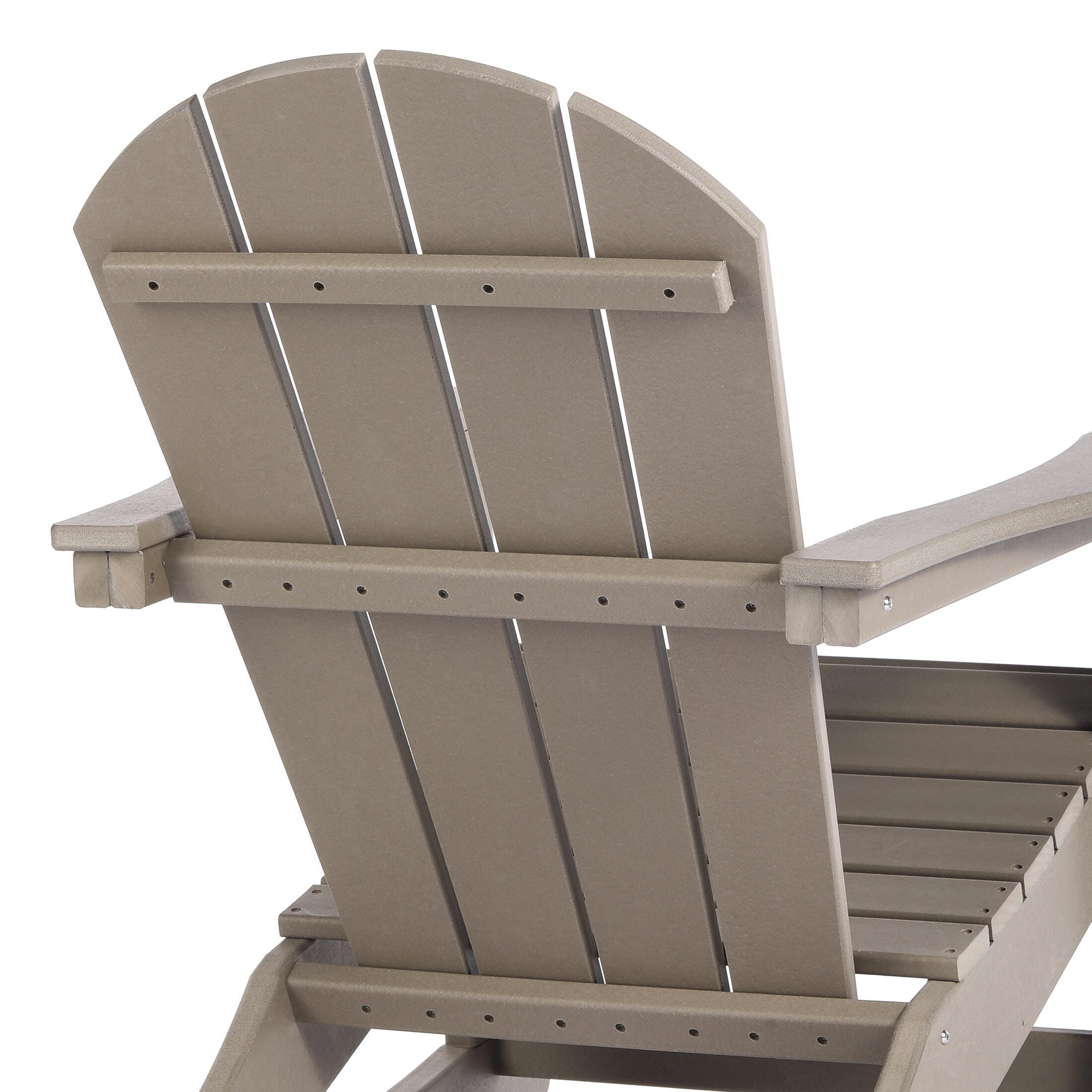 Venice Outdoor Adirondack Rocking Chair, Weathered Wood, large