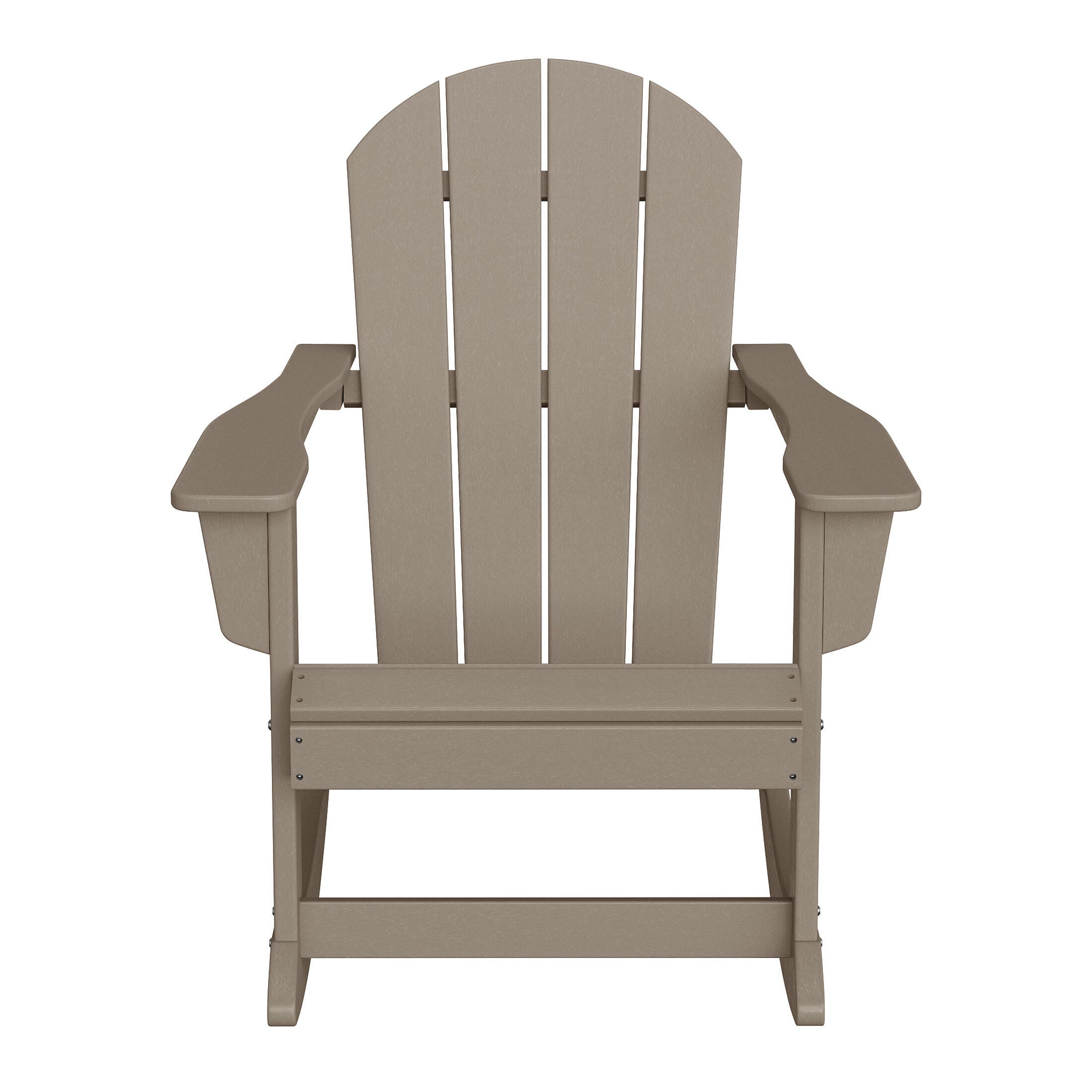 Venice Outdoor Adirondack Rocking Chair, Weathered Wood, large