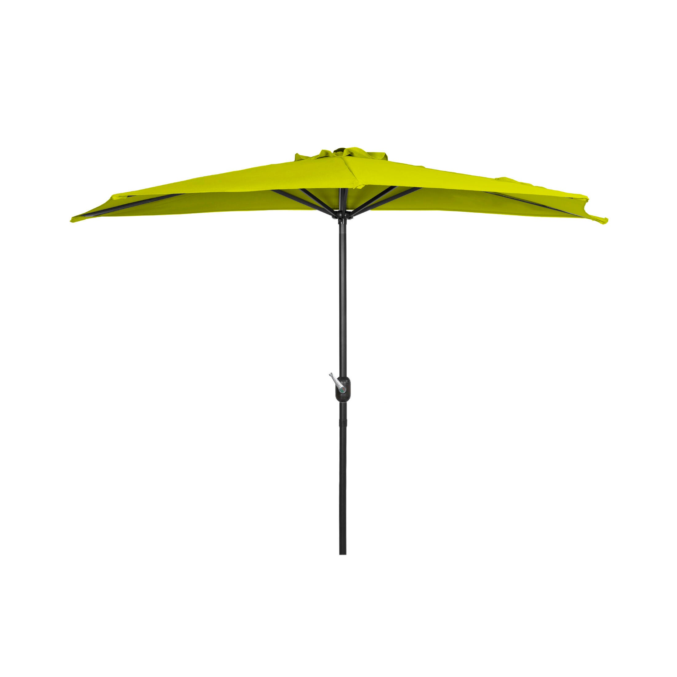 Abbott 9' Outdoor Half Round Crank And Tilt Patio Umbrella, Lime, large