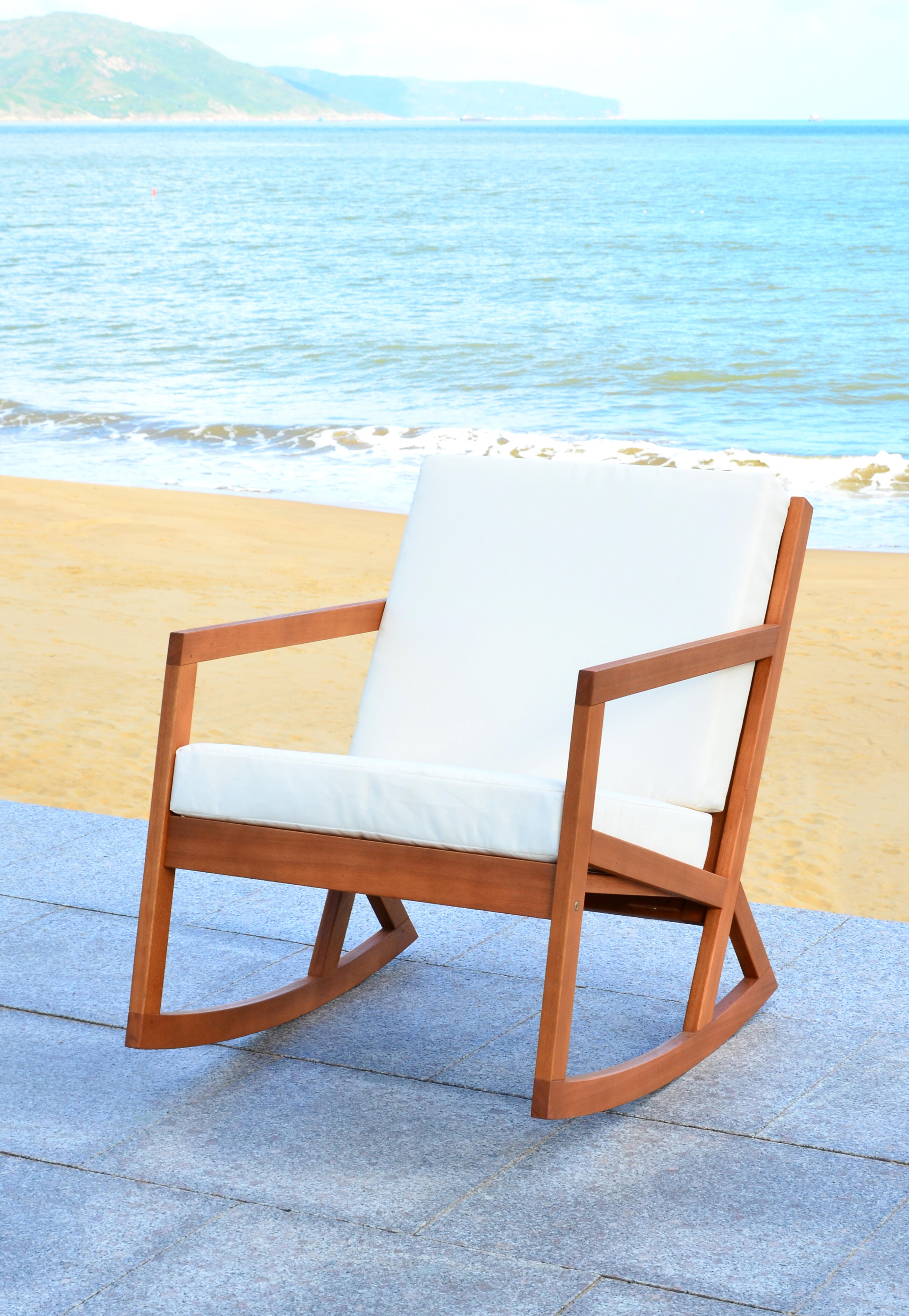 Safavieh Vernon Rocking Chair, Natural/Beige, large