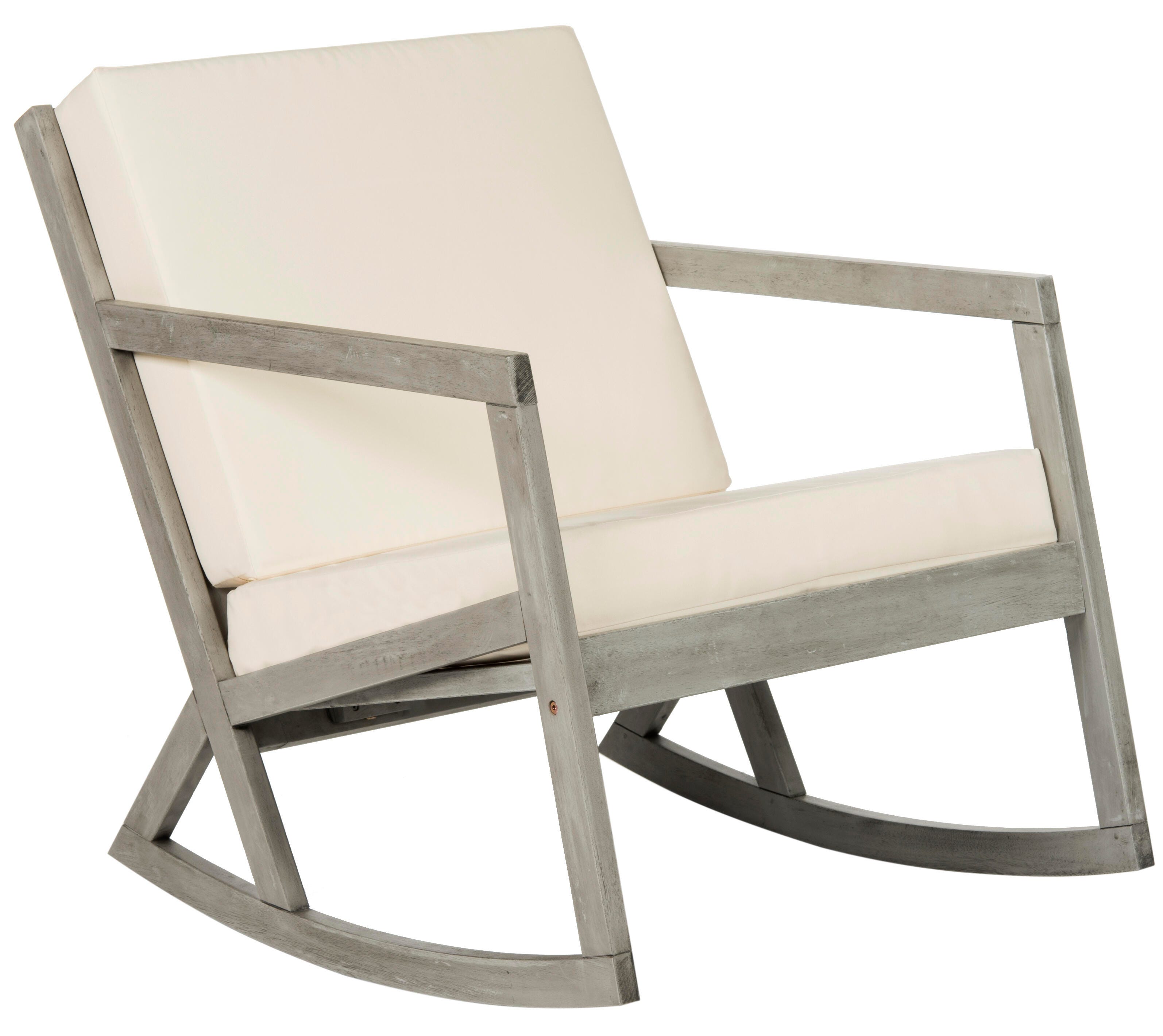 Safavieh Vernon Rocking Chair, Gray/Beige, large