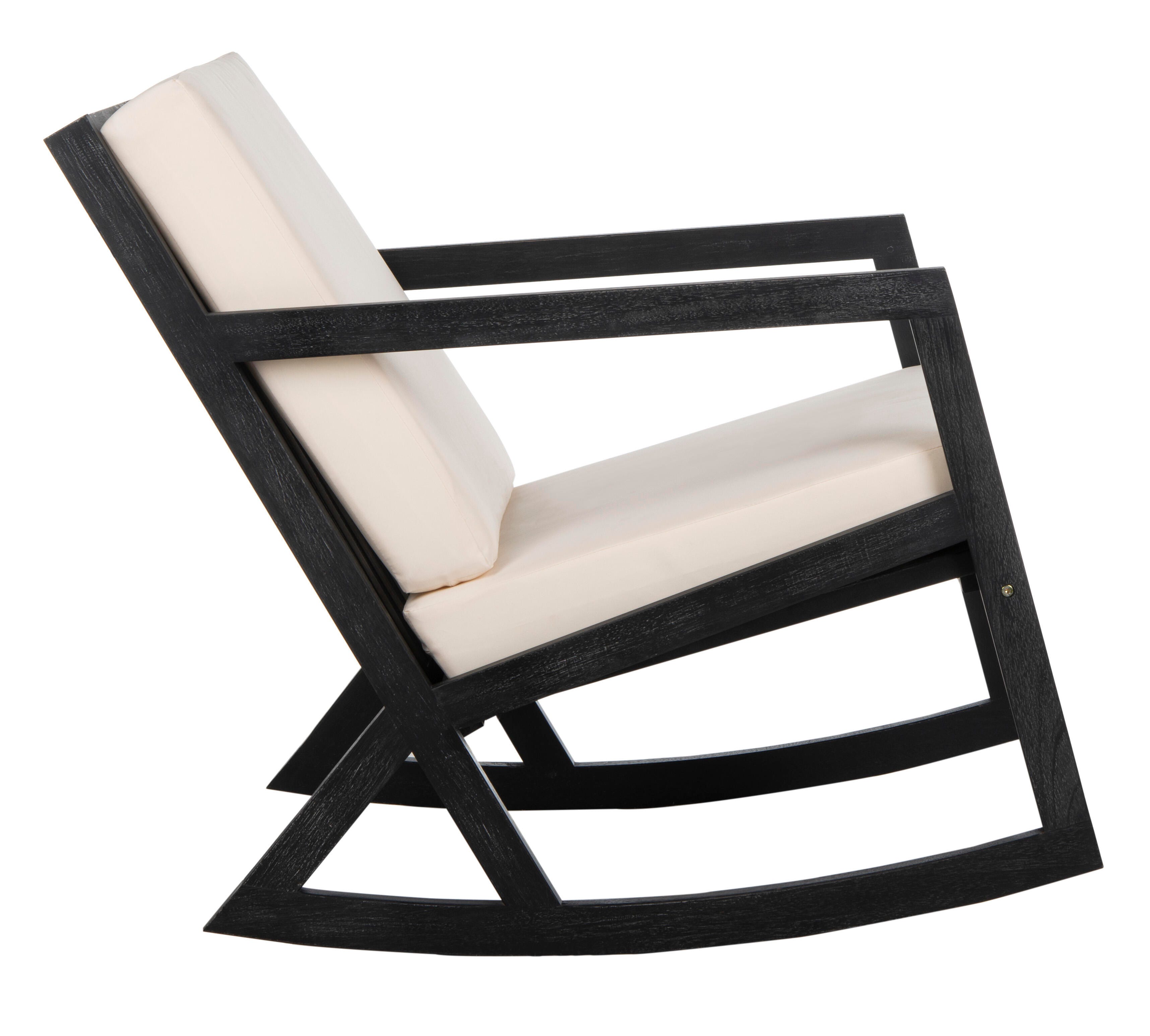 Safavieh Vernon Rocking Chair, Black/Beige, large