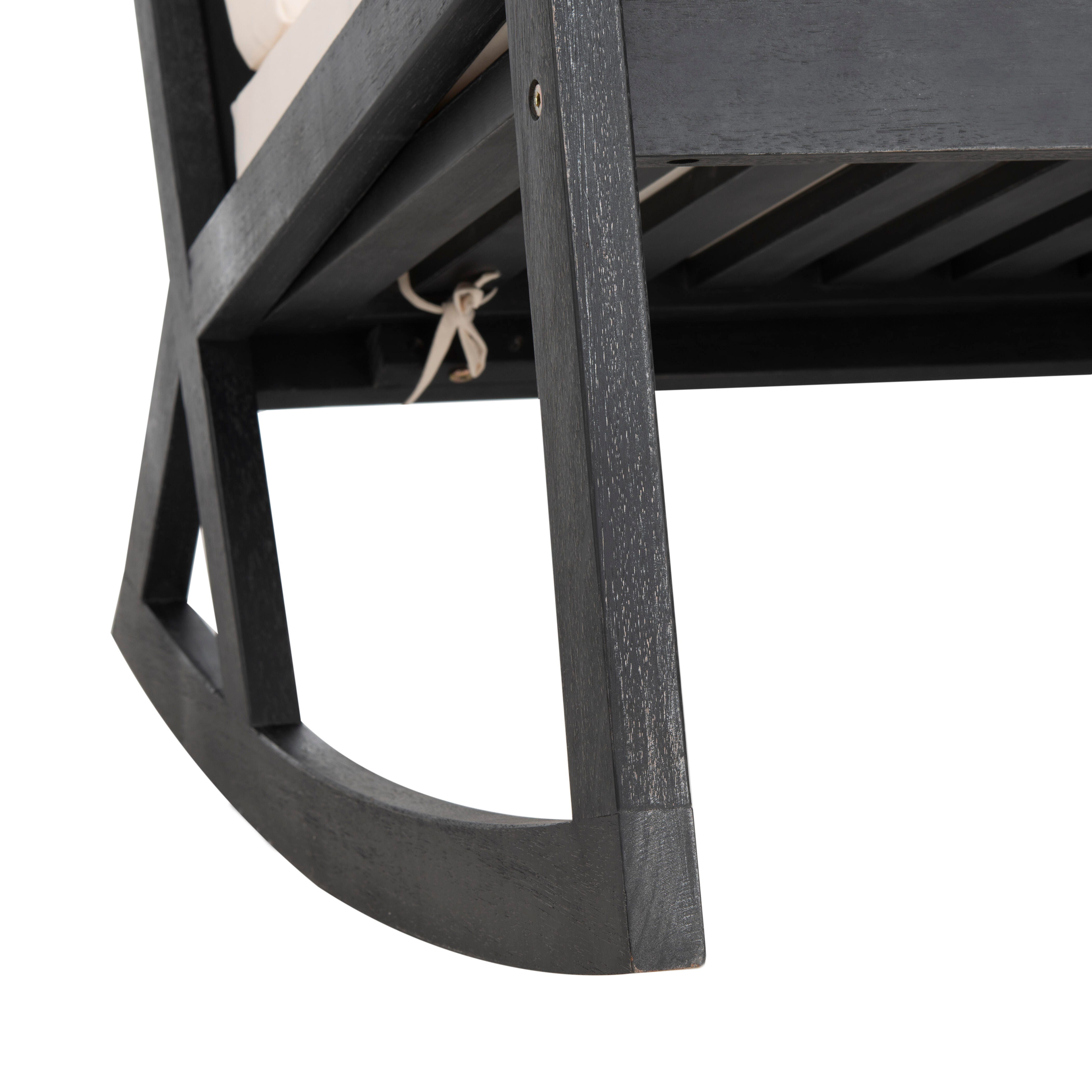 Safavieh Vernon Rocking Chair, Black/Beige, large