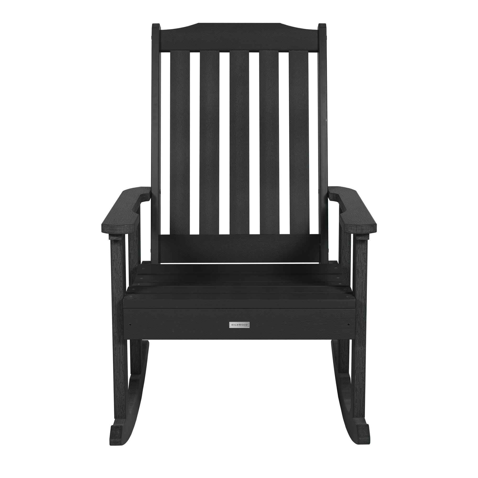 Highwood® Lehigh Outdoor Rocking Chair, Black, large
