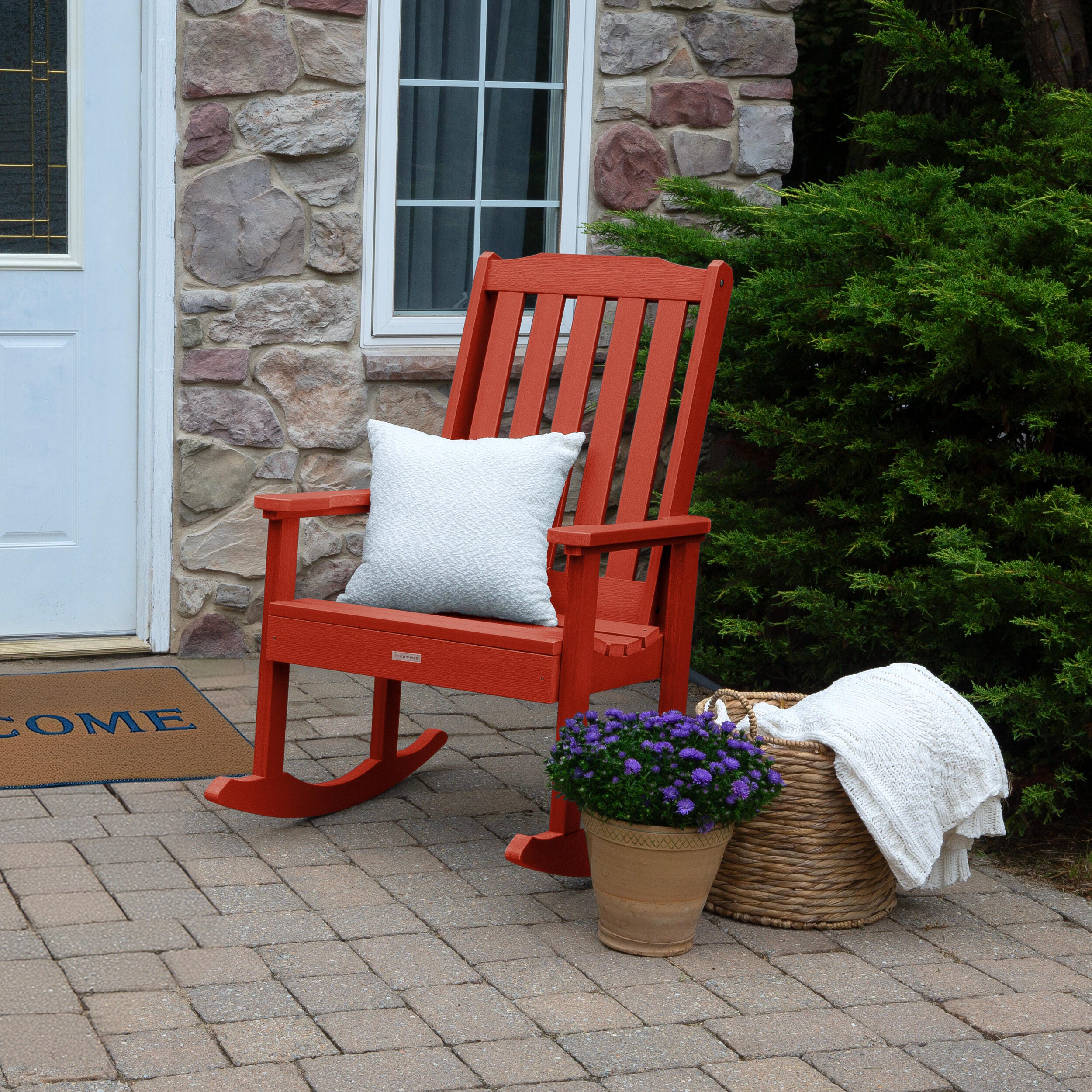Highwood&reg; Lehigh Outdoor Rocking Chair, Rustic Red, rollover