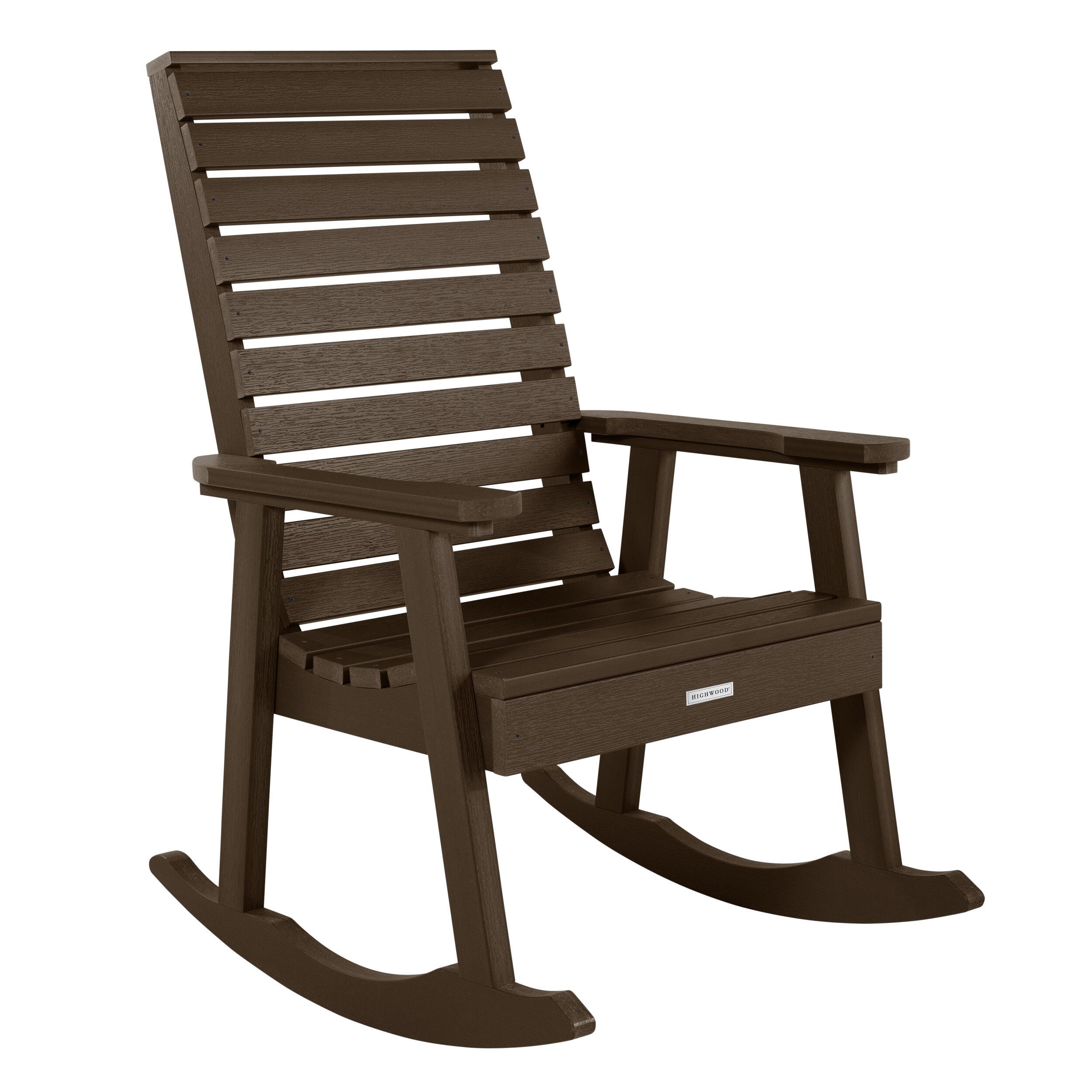 Highwood&reg; Weatherly Outdoor Rocking Chair, Weathered Acorn, large