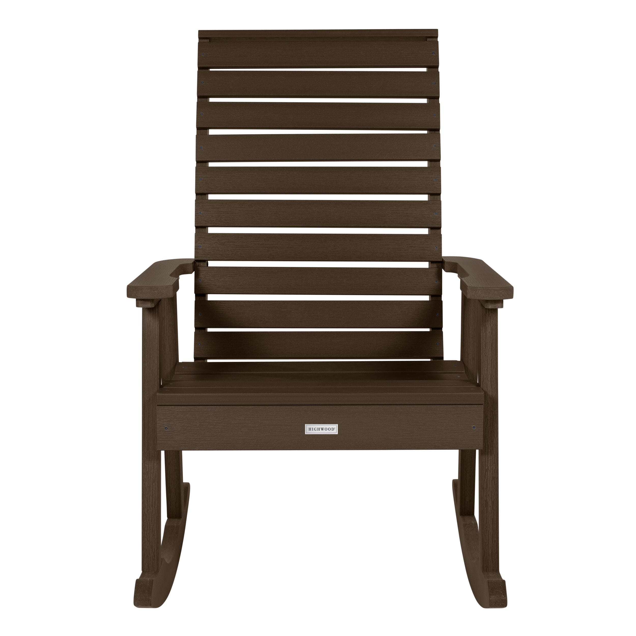 Highwood® Weatherly Outdoor Rocking Chair, Weathered Acorn, large
