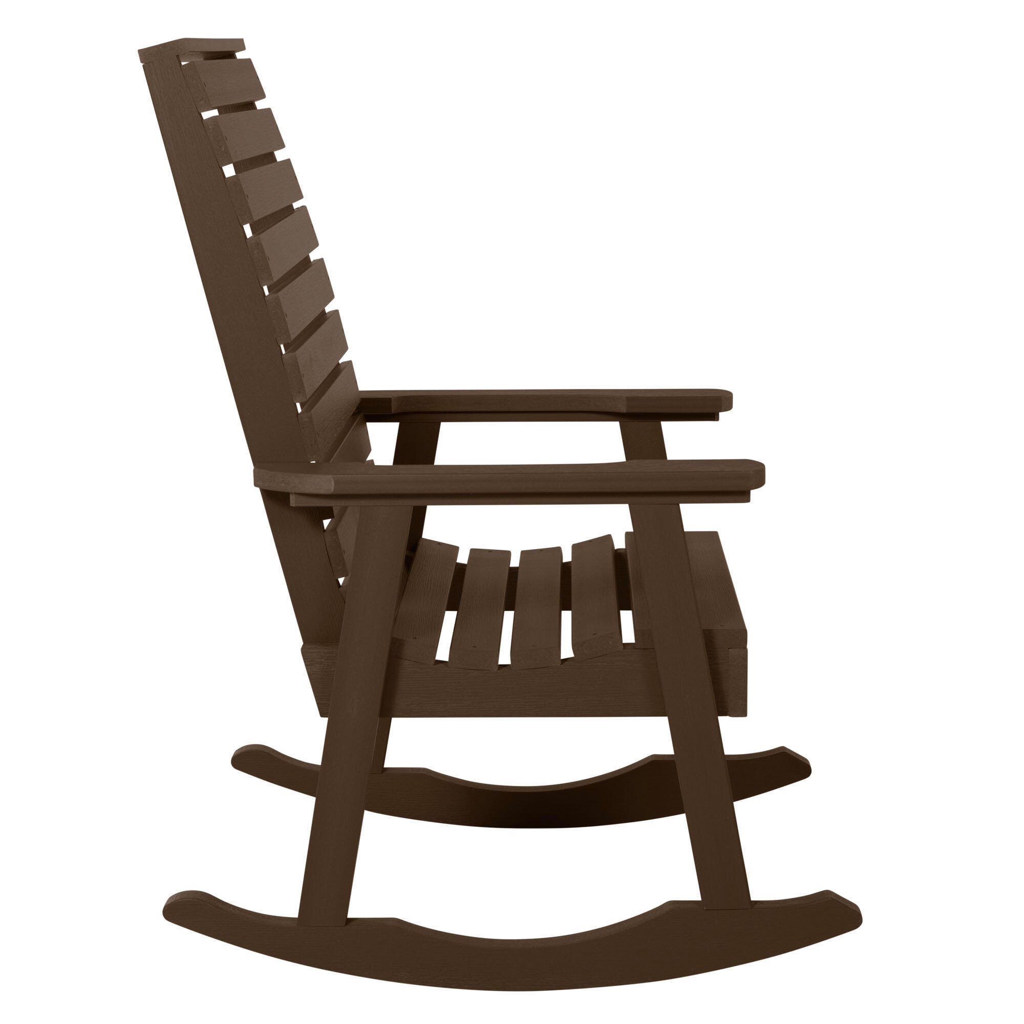 Highwood® Weatherly Outdoor Rocking Chair, Weathered Acorn, large