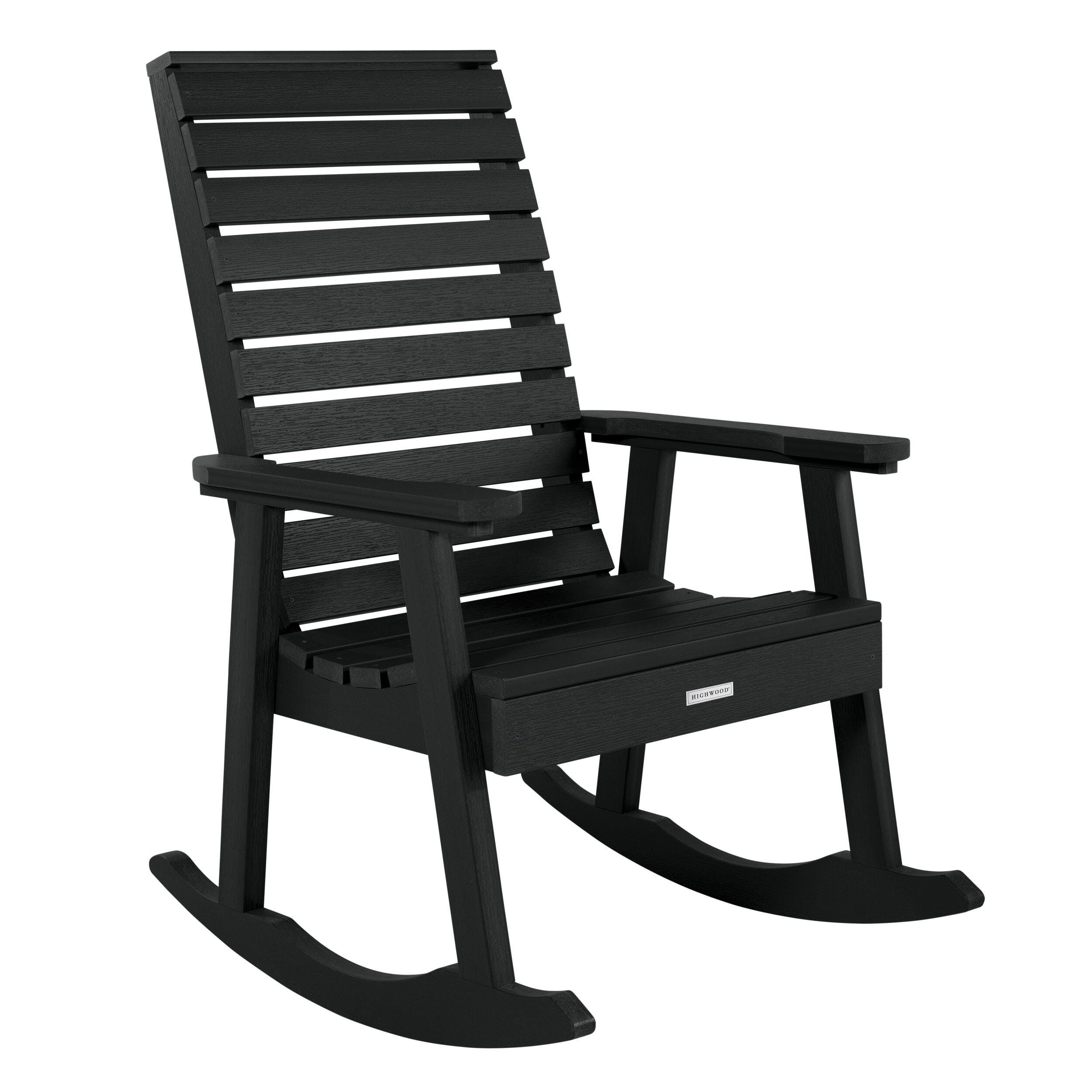 Highwood&reg; Weatherly Outdoor Rocking Chair, Black, large