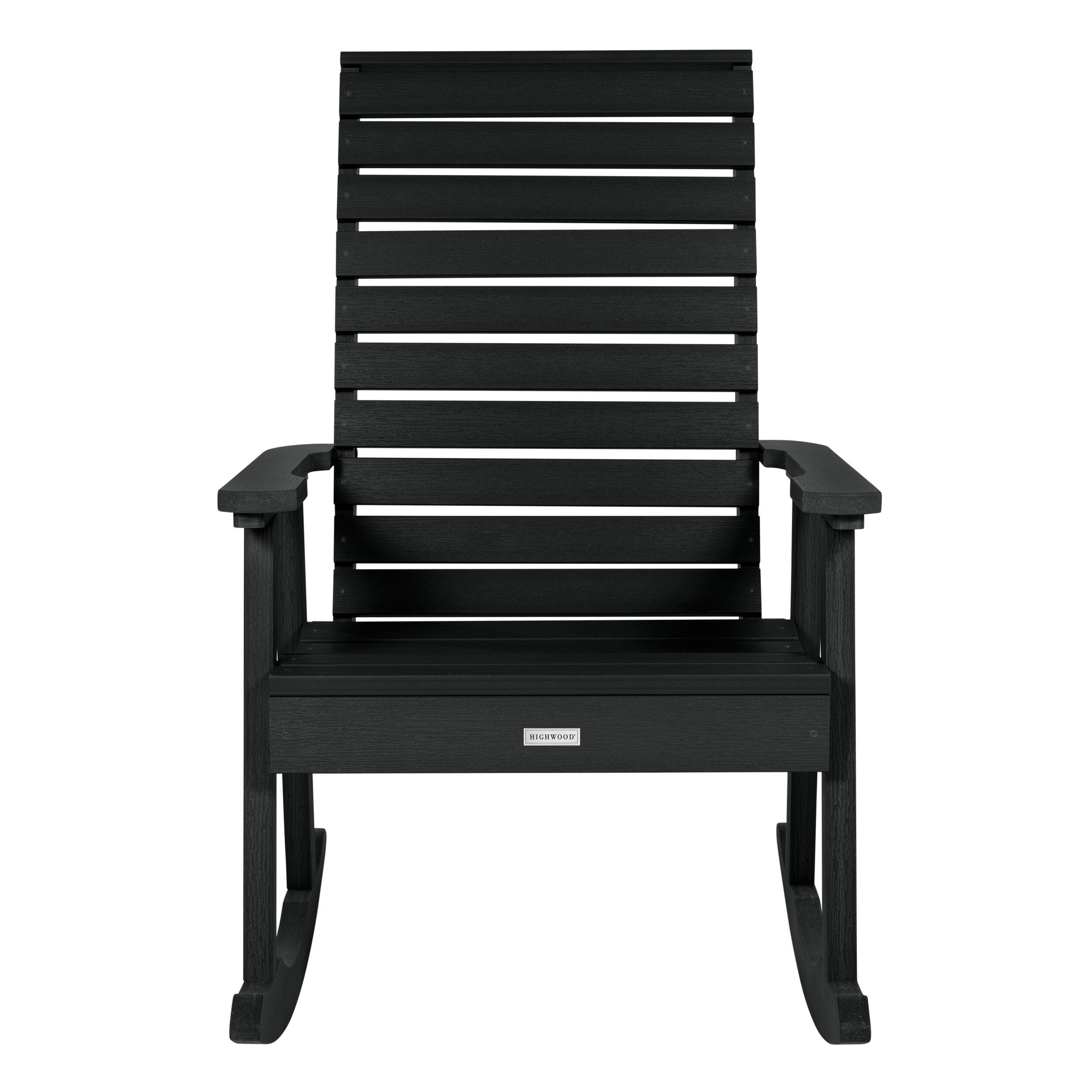 Highwood® Weatherly Outdoor Rocking Chair, Black, large