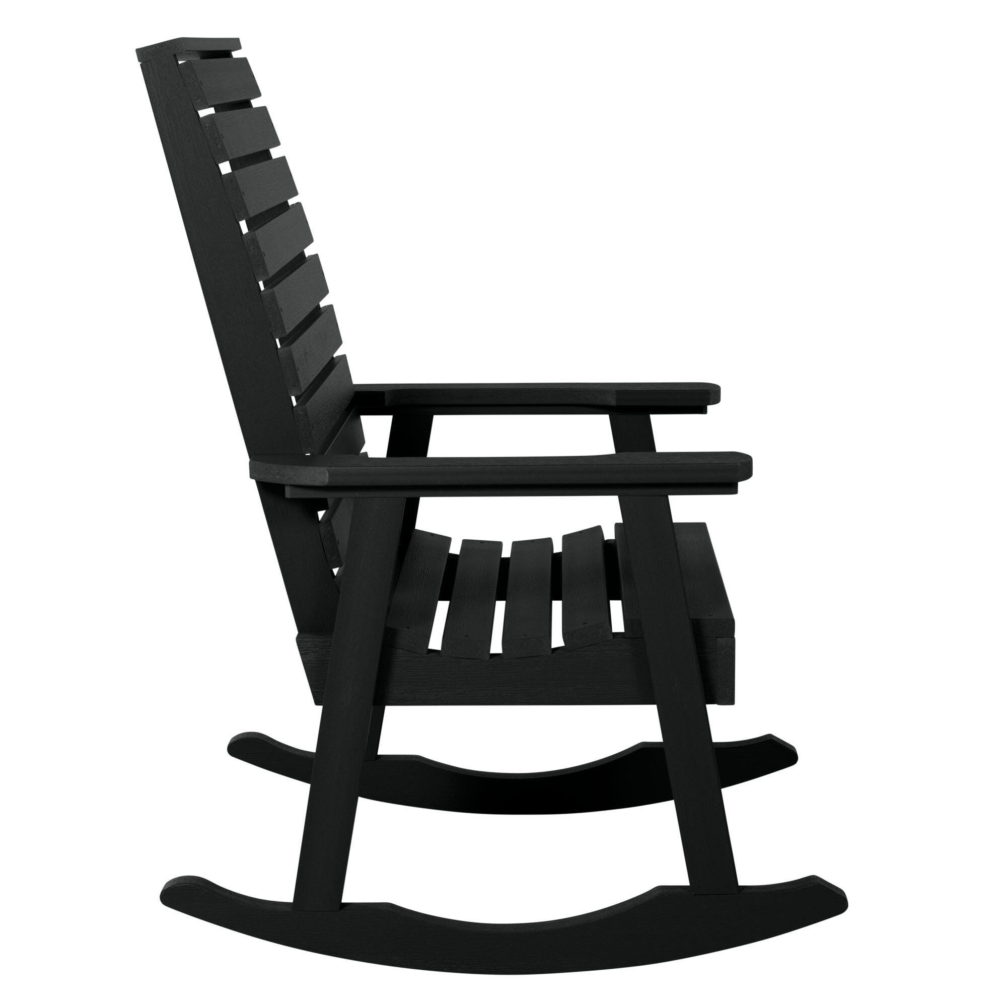 Highwood® Weatherly Outdoor Rocking Chair, Black, large