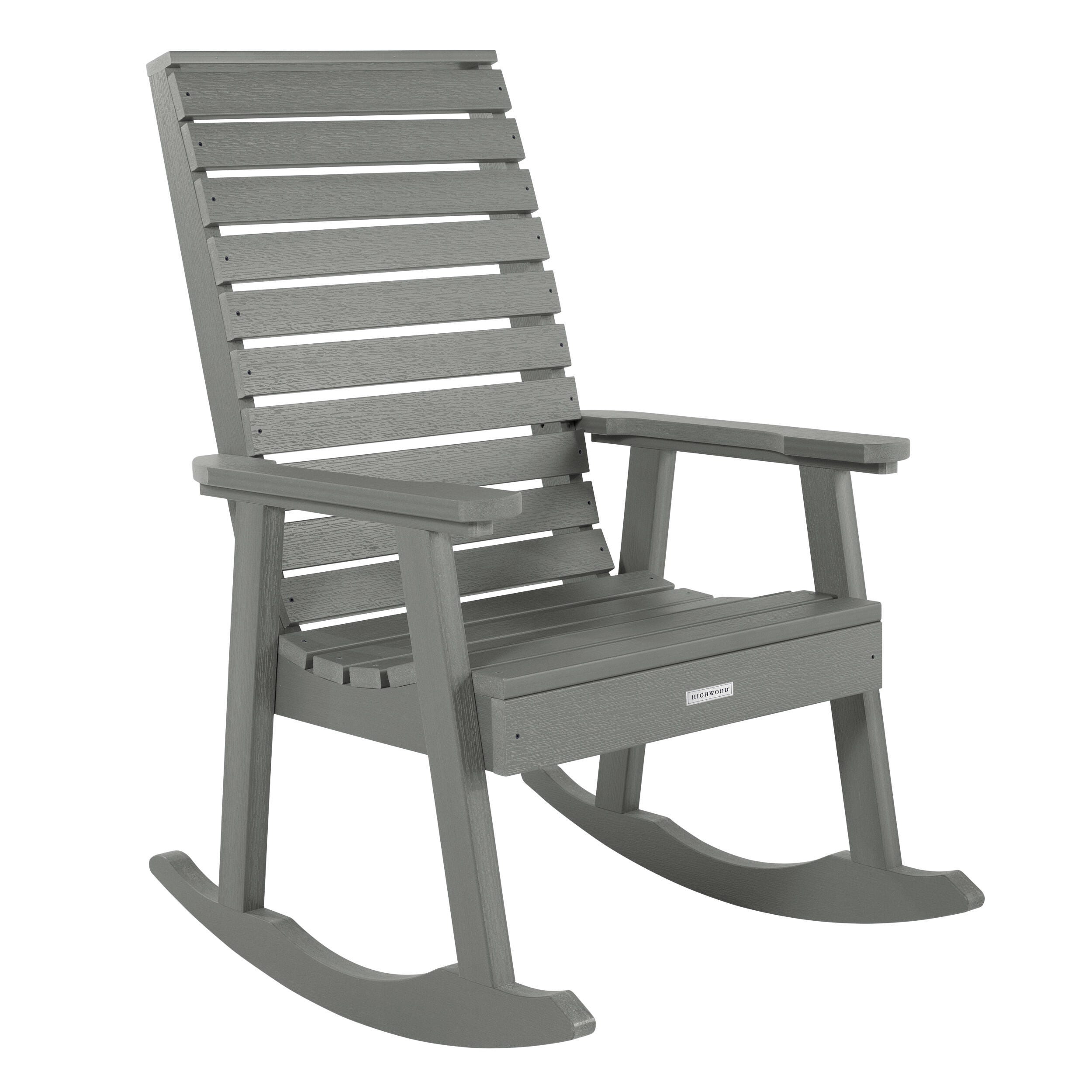 Highwood&reg; Weatherly Outdoor Rocking Chair, Coastal Teak, large