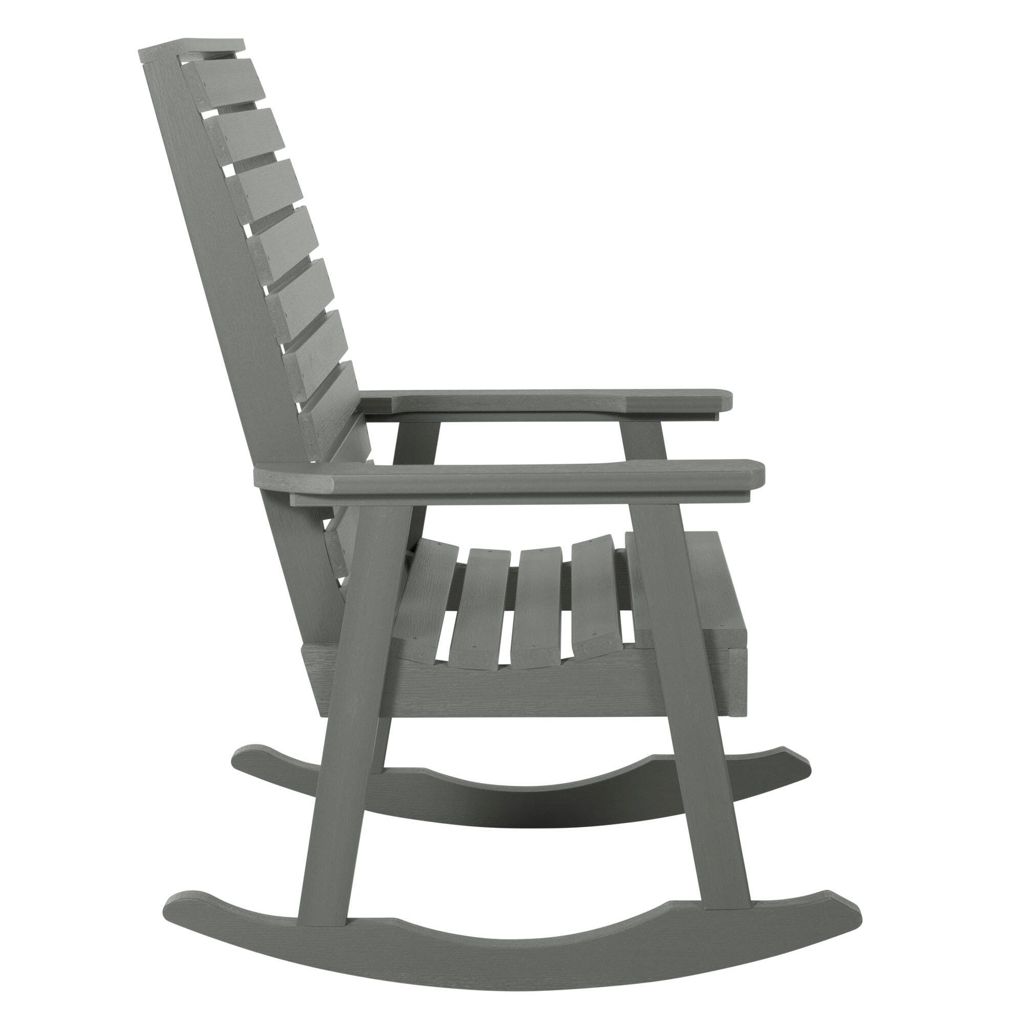Highwood® Weatherly Outdoor Rocking Chair, Coastal Teak, large